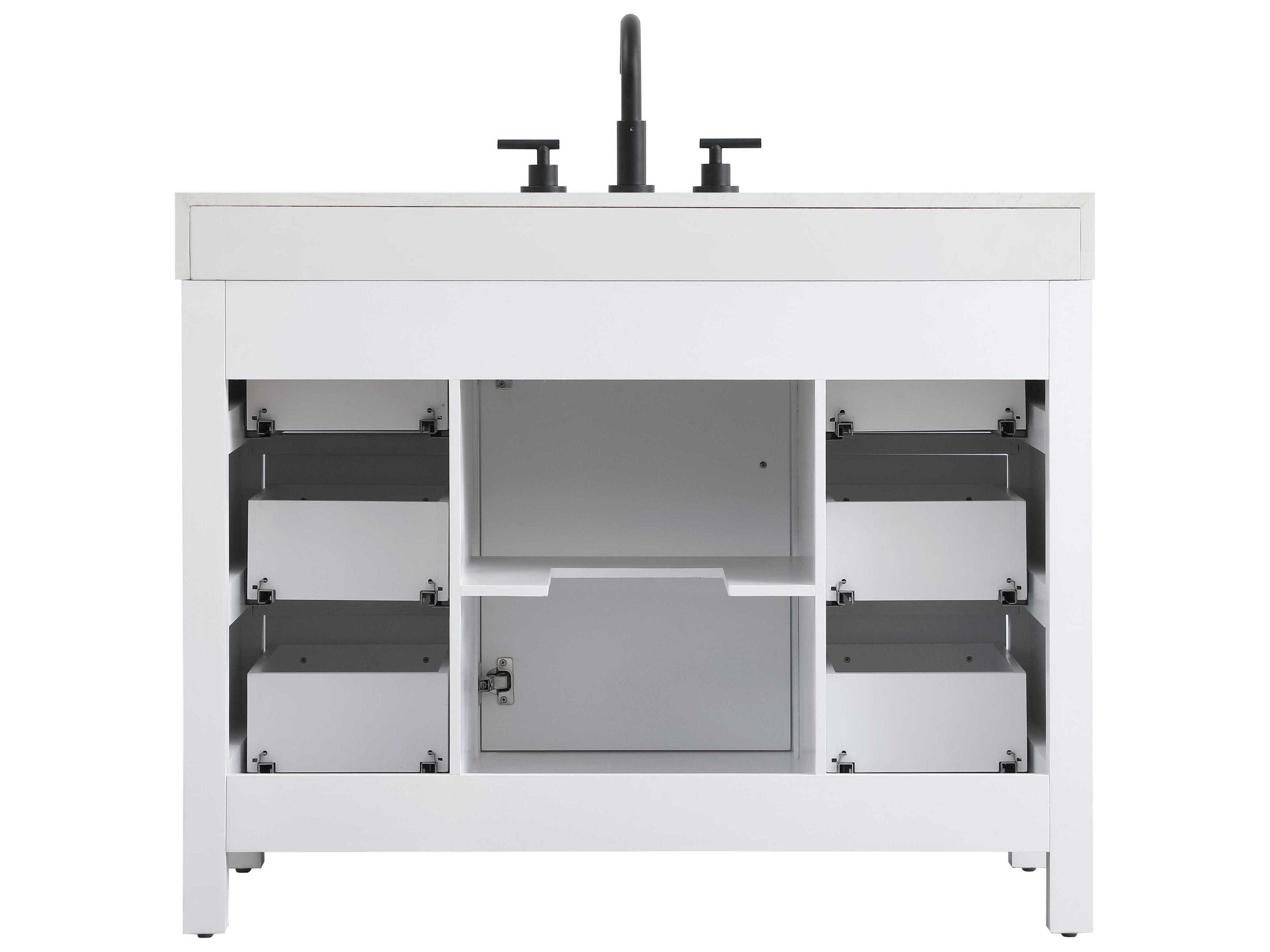 Elegant Lighting Nathan White Vanity