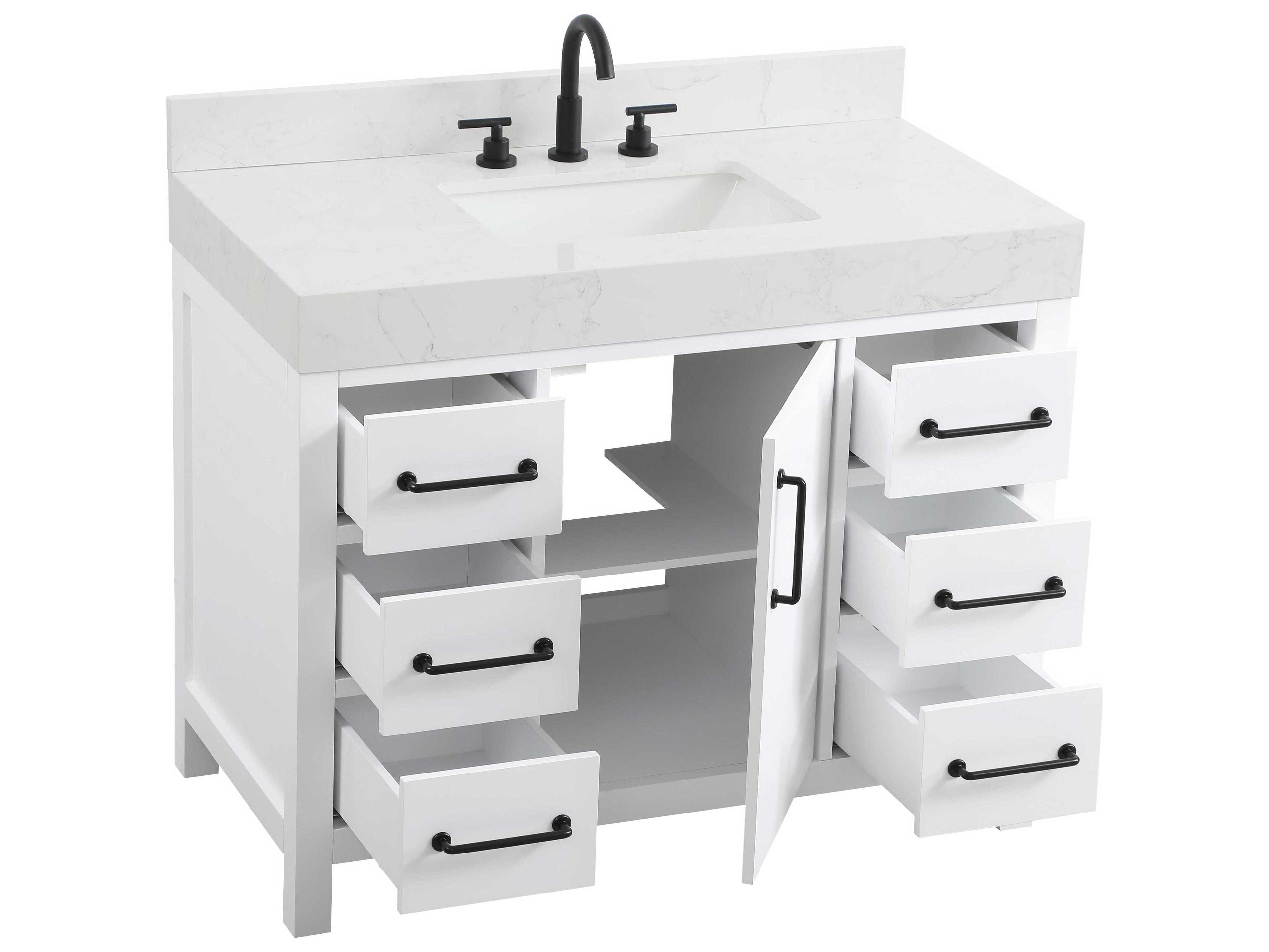 Elegant Lighting Nathan White Vanity