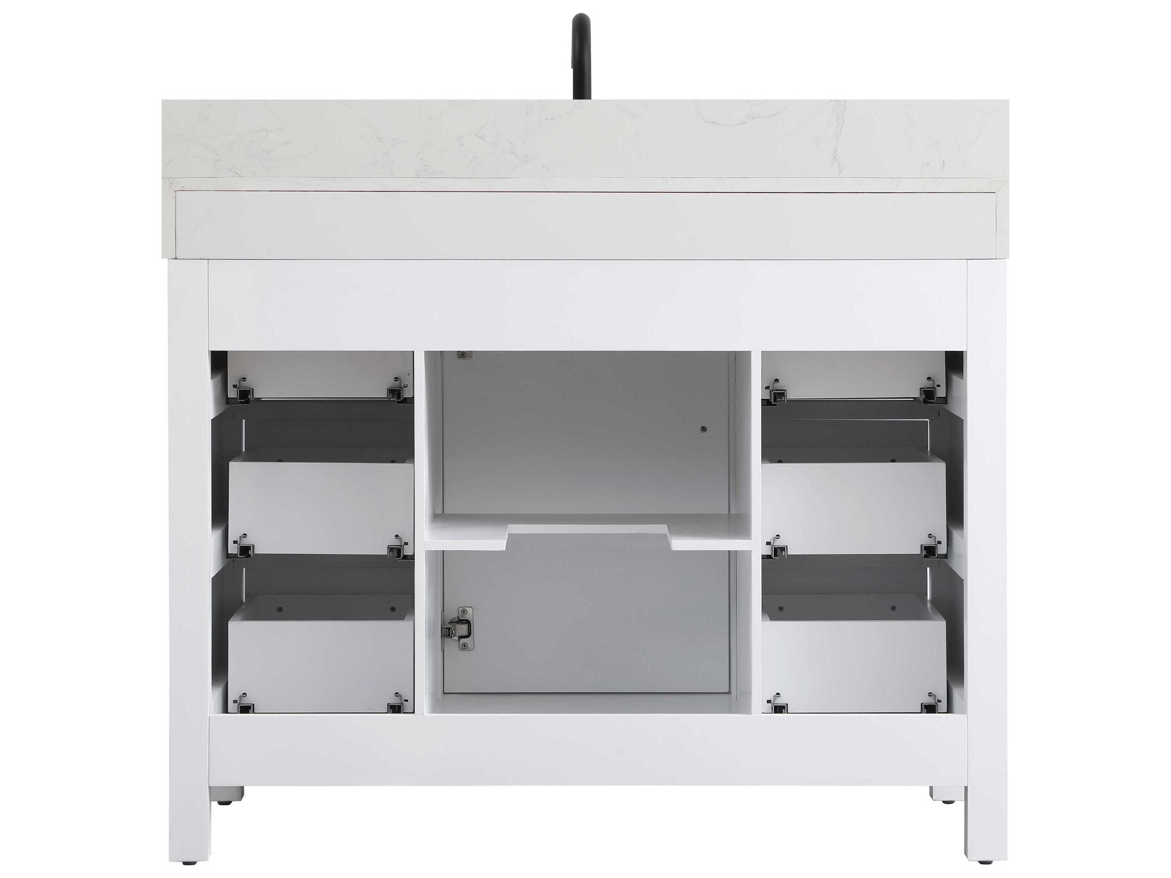 Elegant Lighting Nathan White Vanity