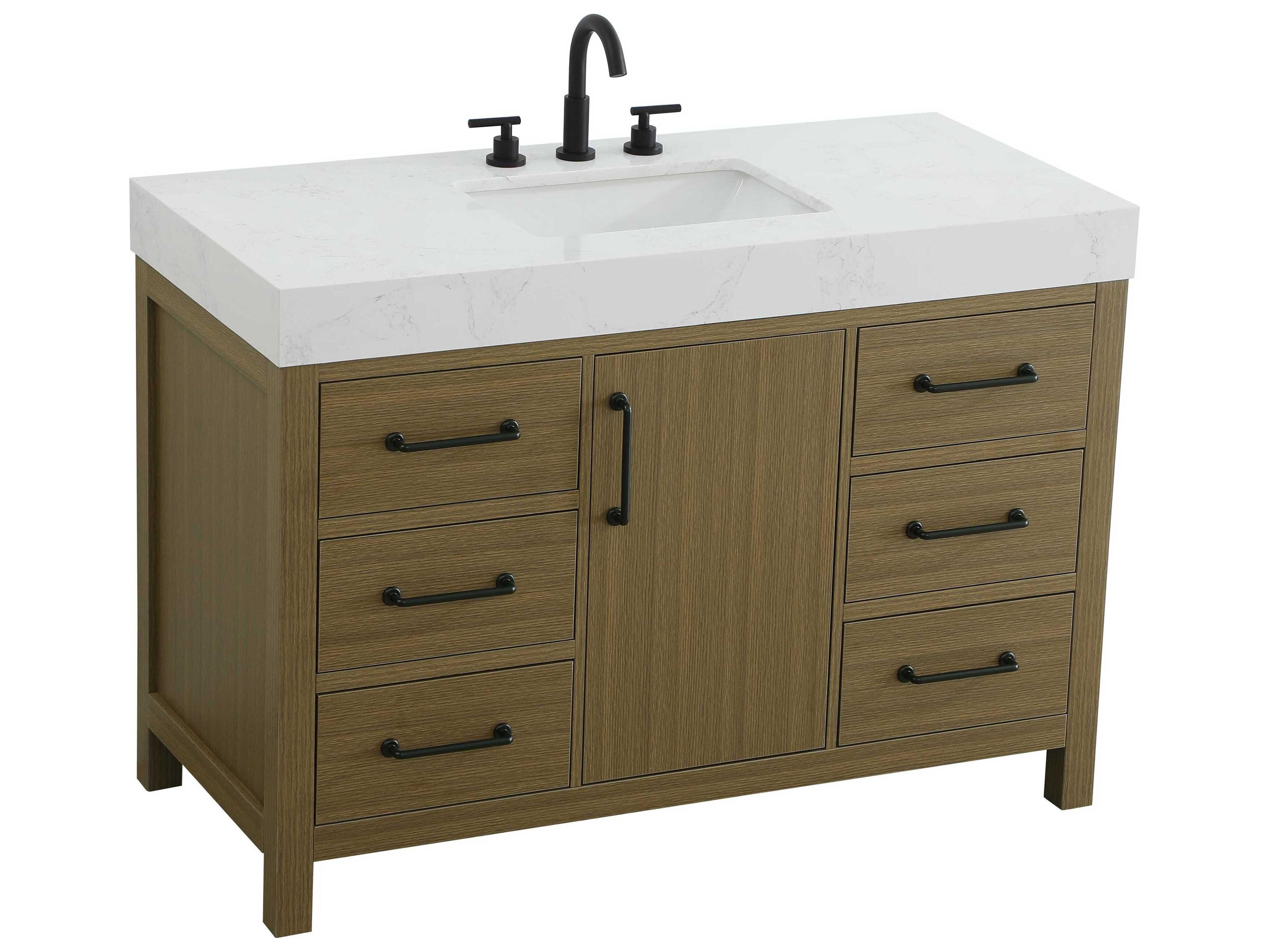 Elegant Lighting Nathan Chestnut Brown Vanity