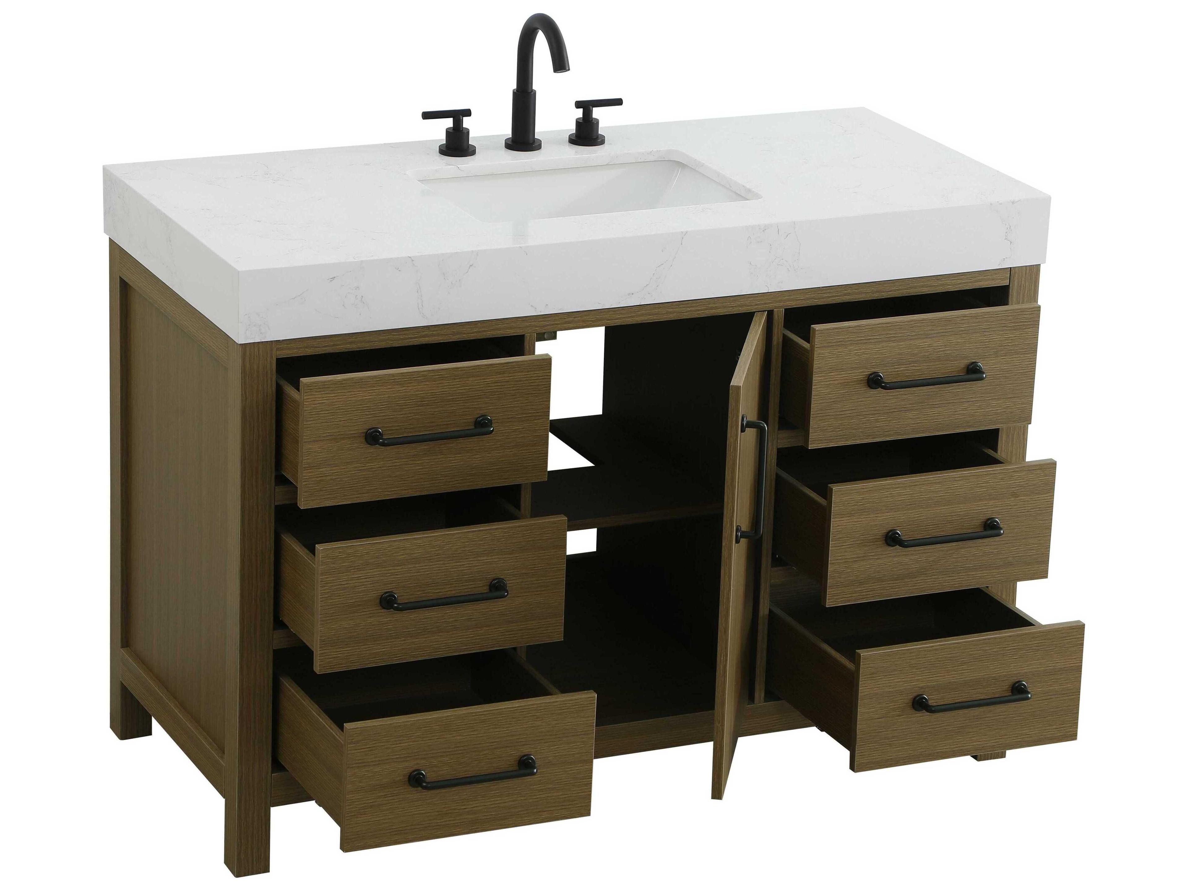 Elegant Lighting Nathan Chestnut Brown Vanity