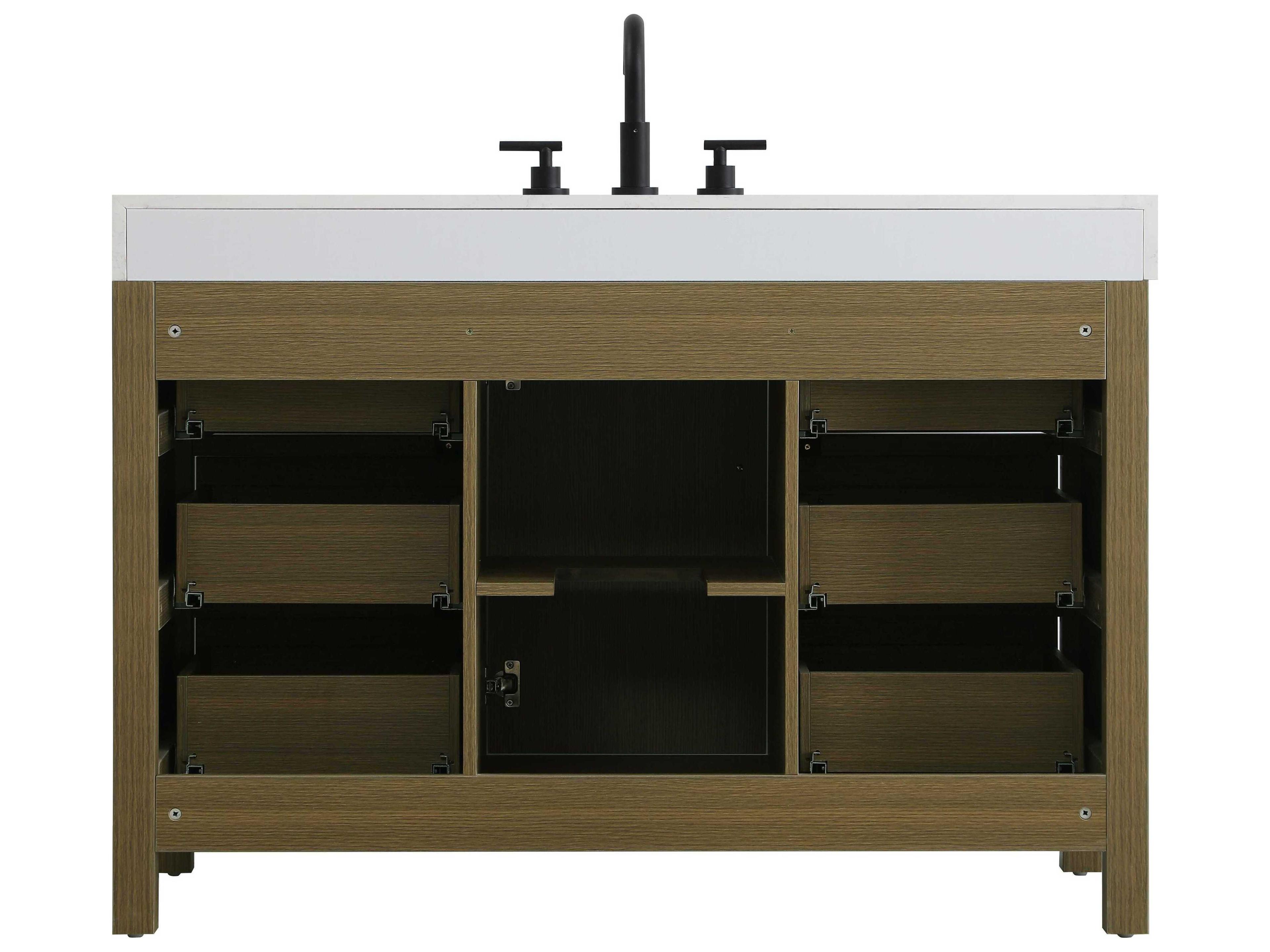 Elegant Lighting Nathan Chestnut Brown Vanity