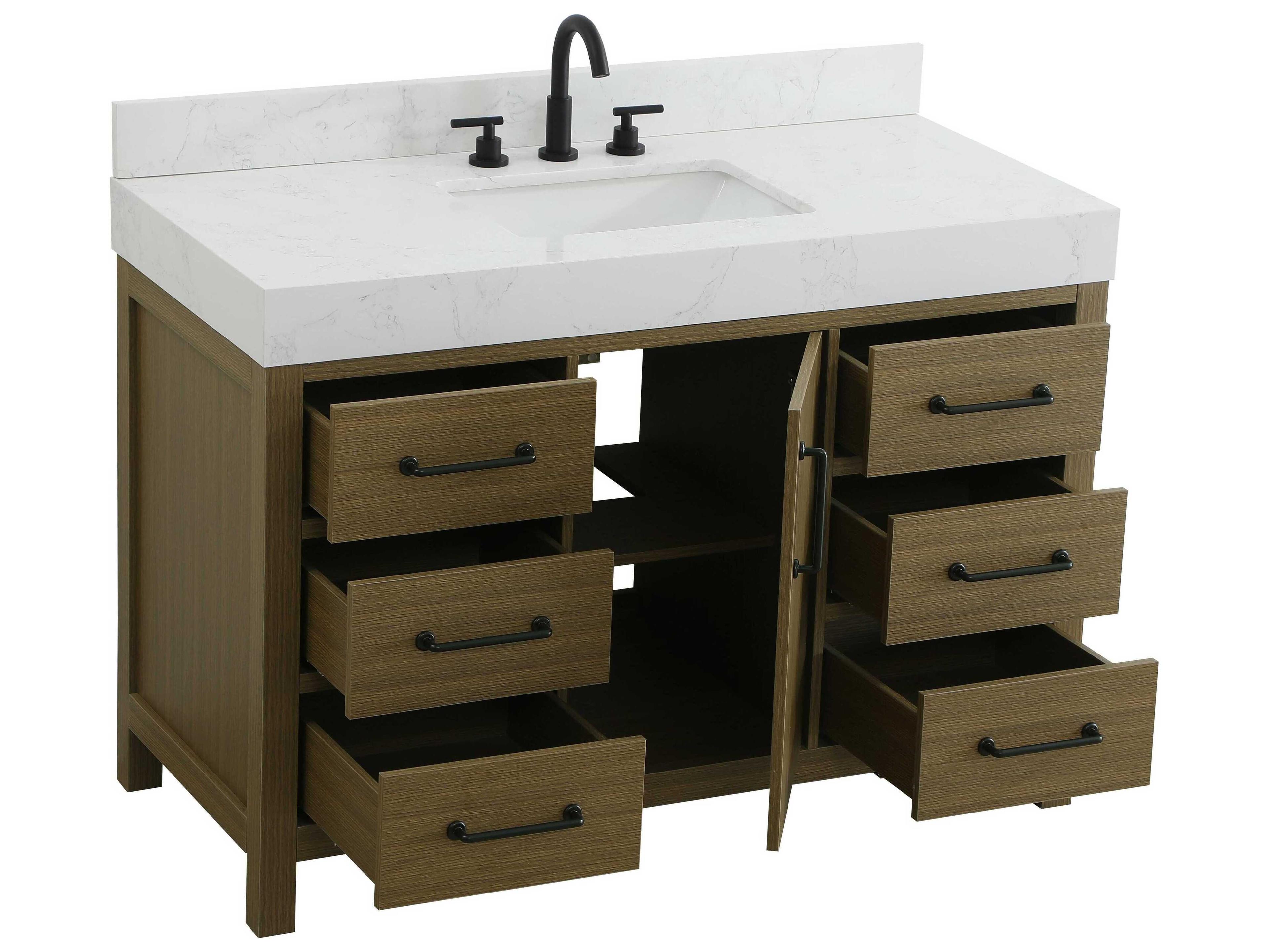 Elegant Lighting Nathan Chestnut Brown Vanity