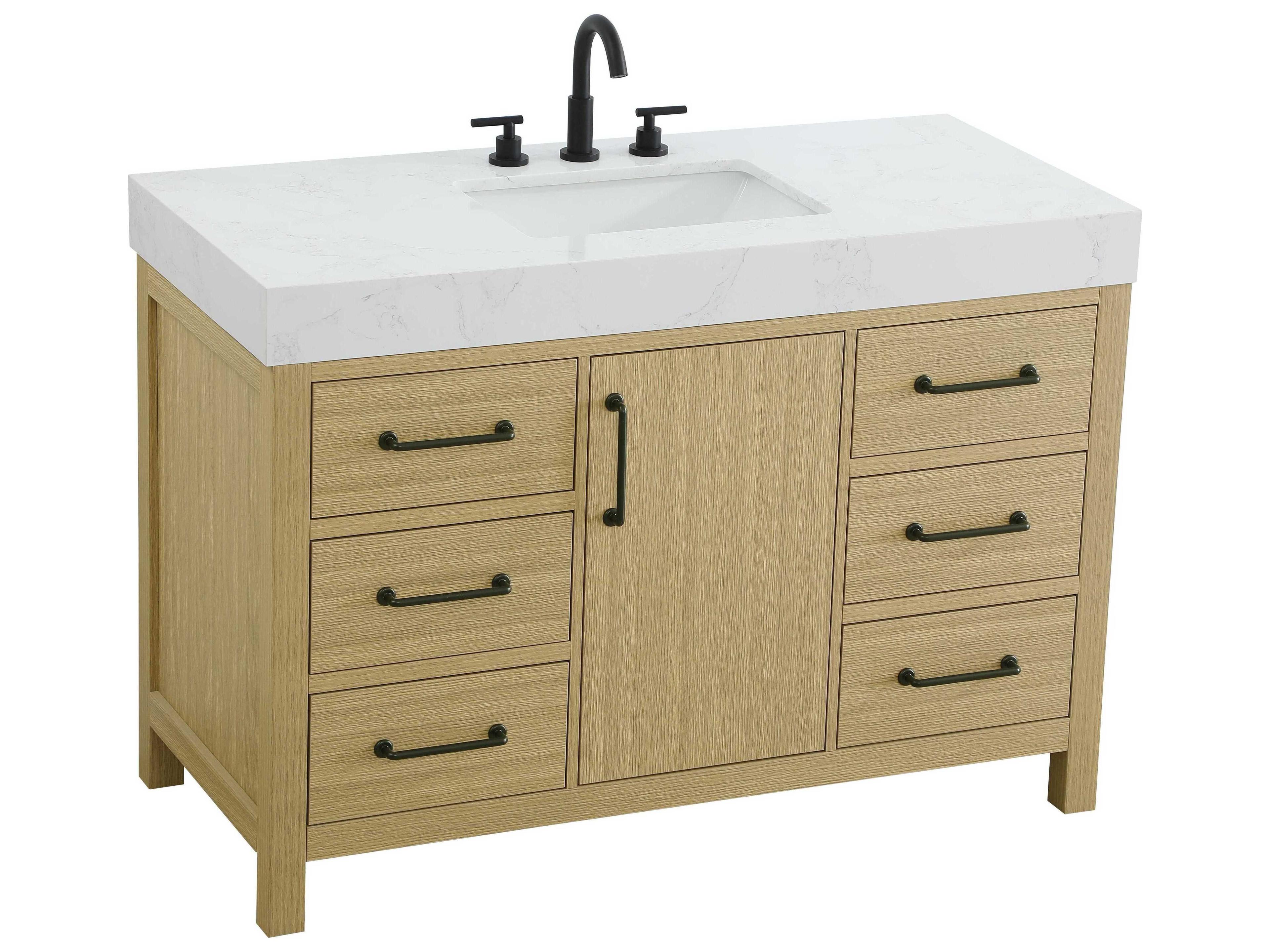 Elegant Lighting Nathan Honey Brown Vanity