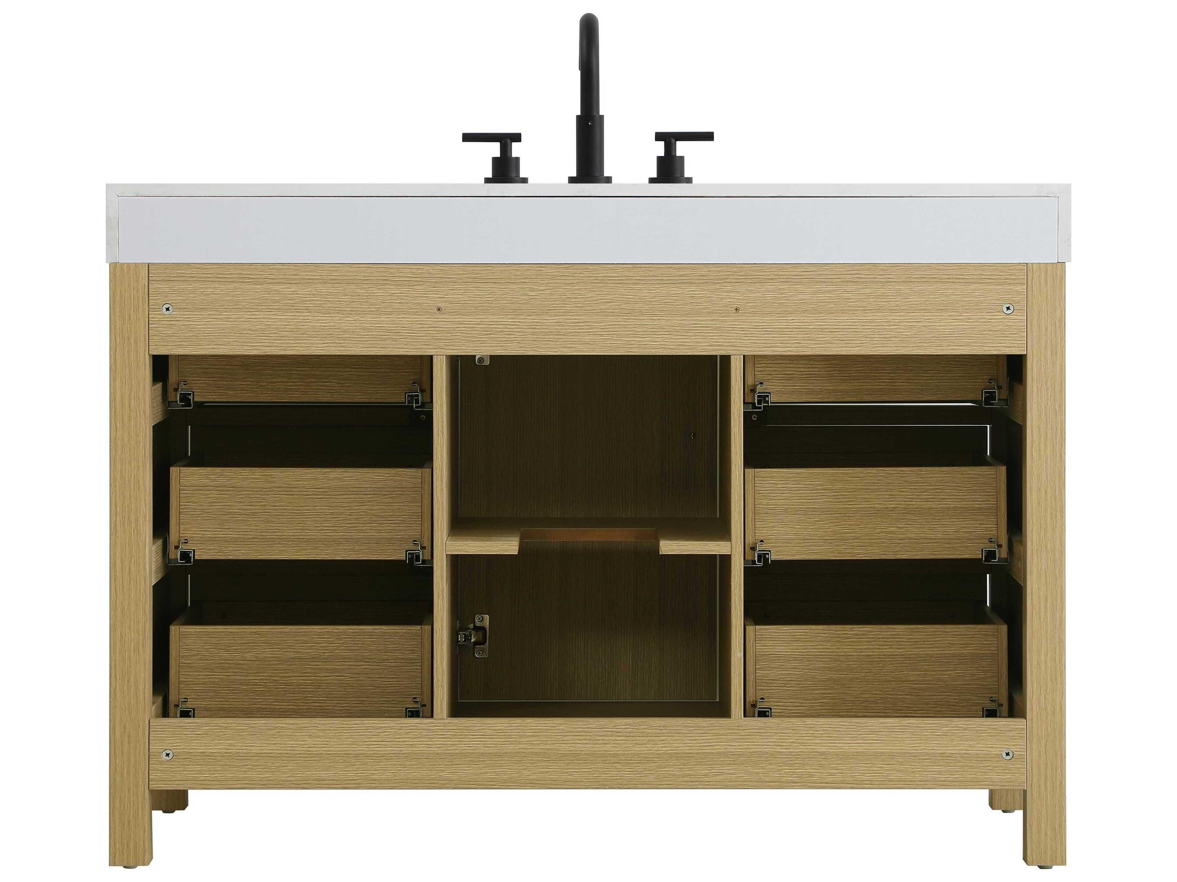 Elegant Lighting Nathan Honey Brown Vanity