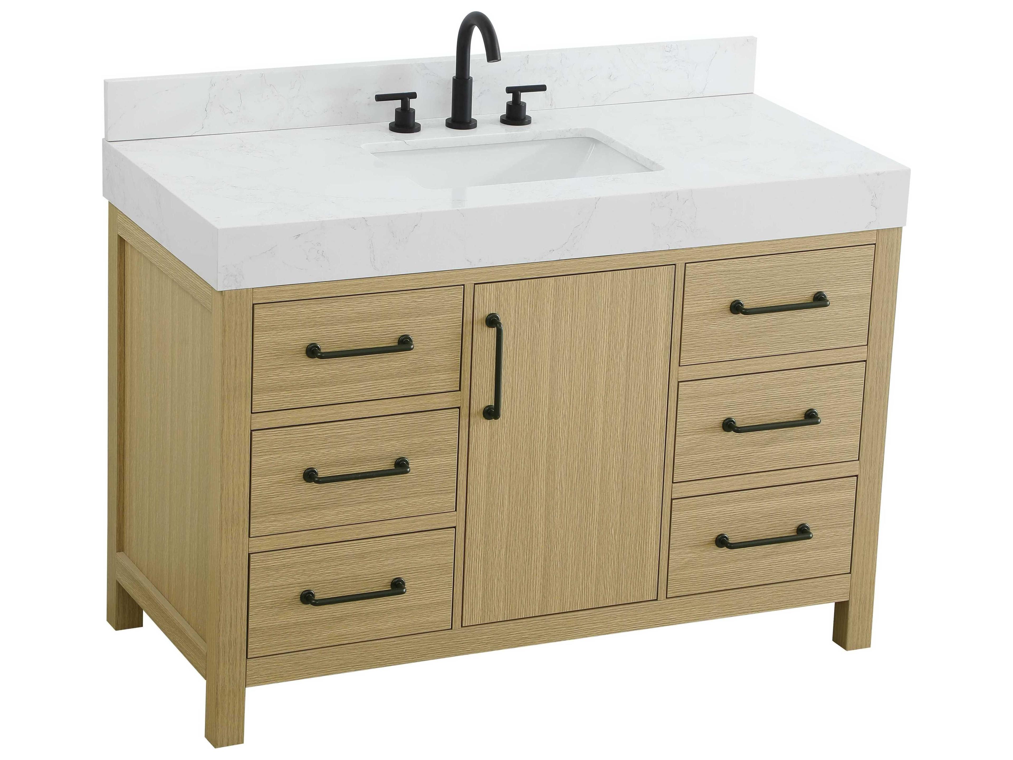 Elegant Lighting Nathan Honey Brown Vanity