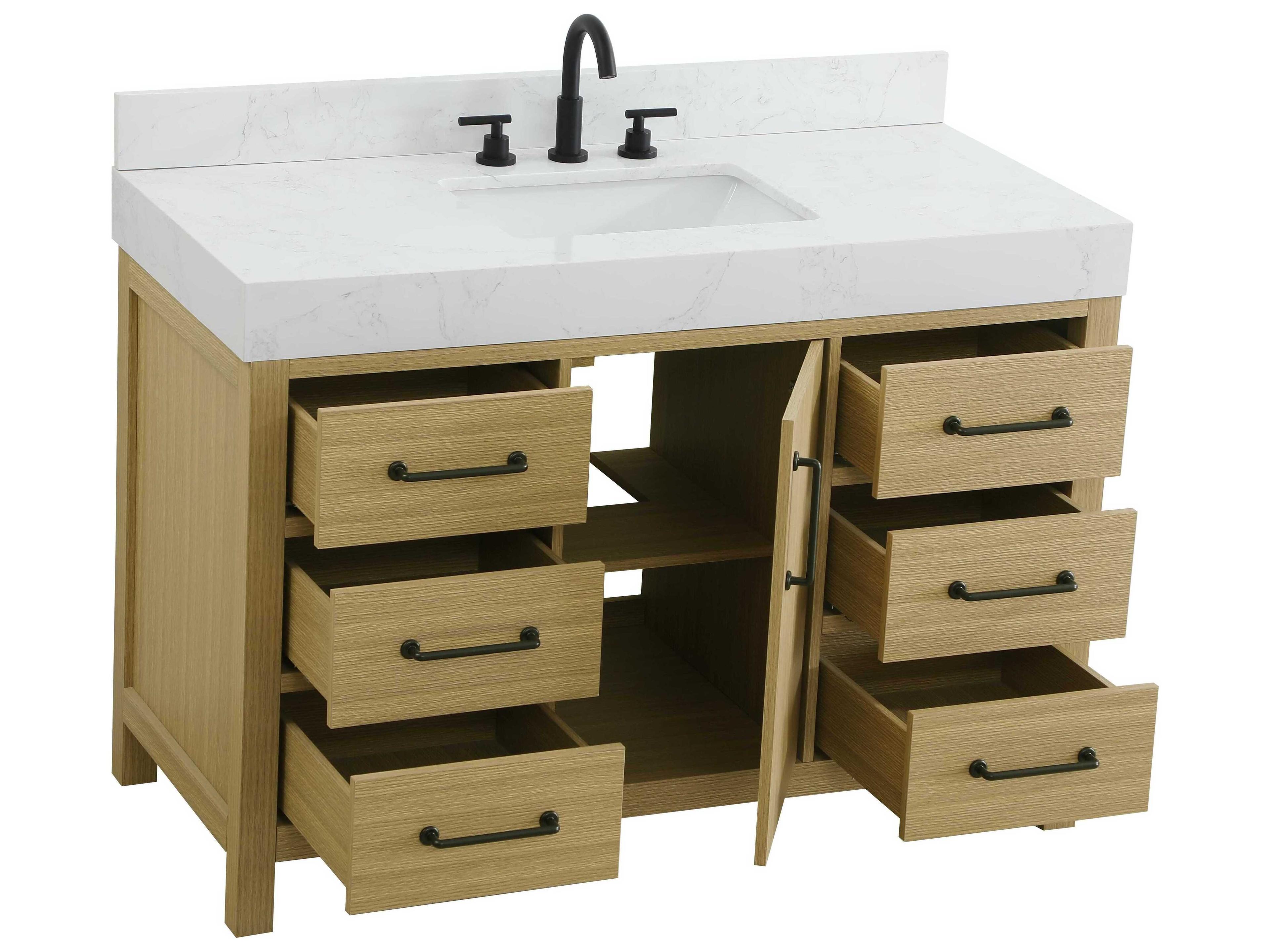 Elegant Lighting Nathan Honey Brown Vanity