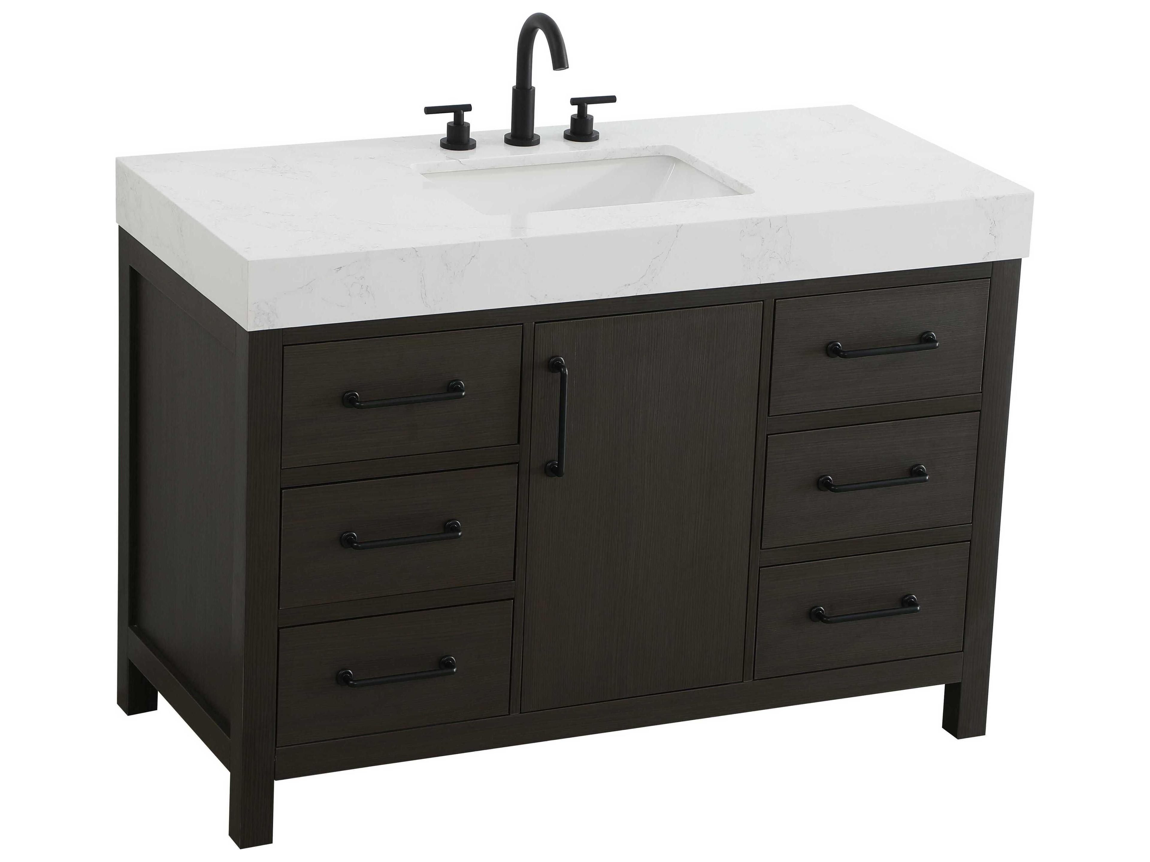Elegant Lighting Nathan Mocha Brown Vanity