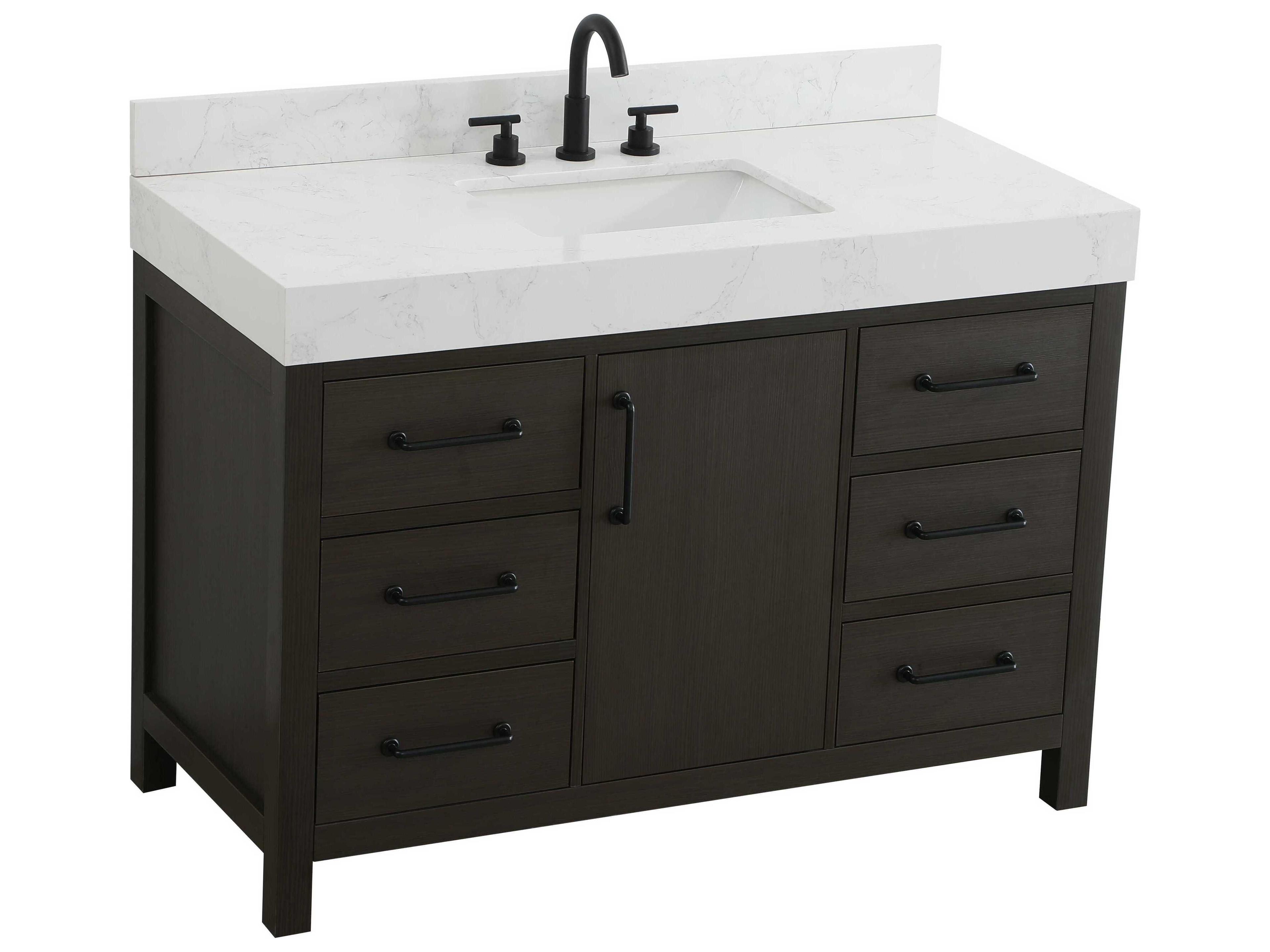 Elegant Lighting Nathan Mocha Brown Vanity