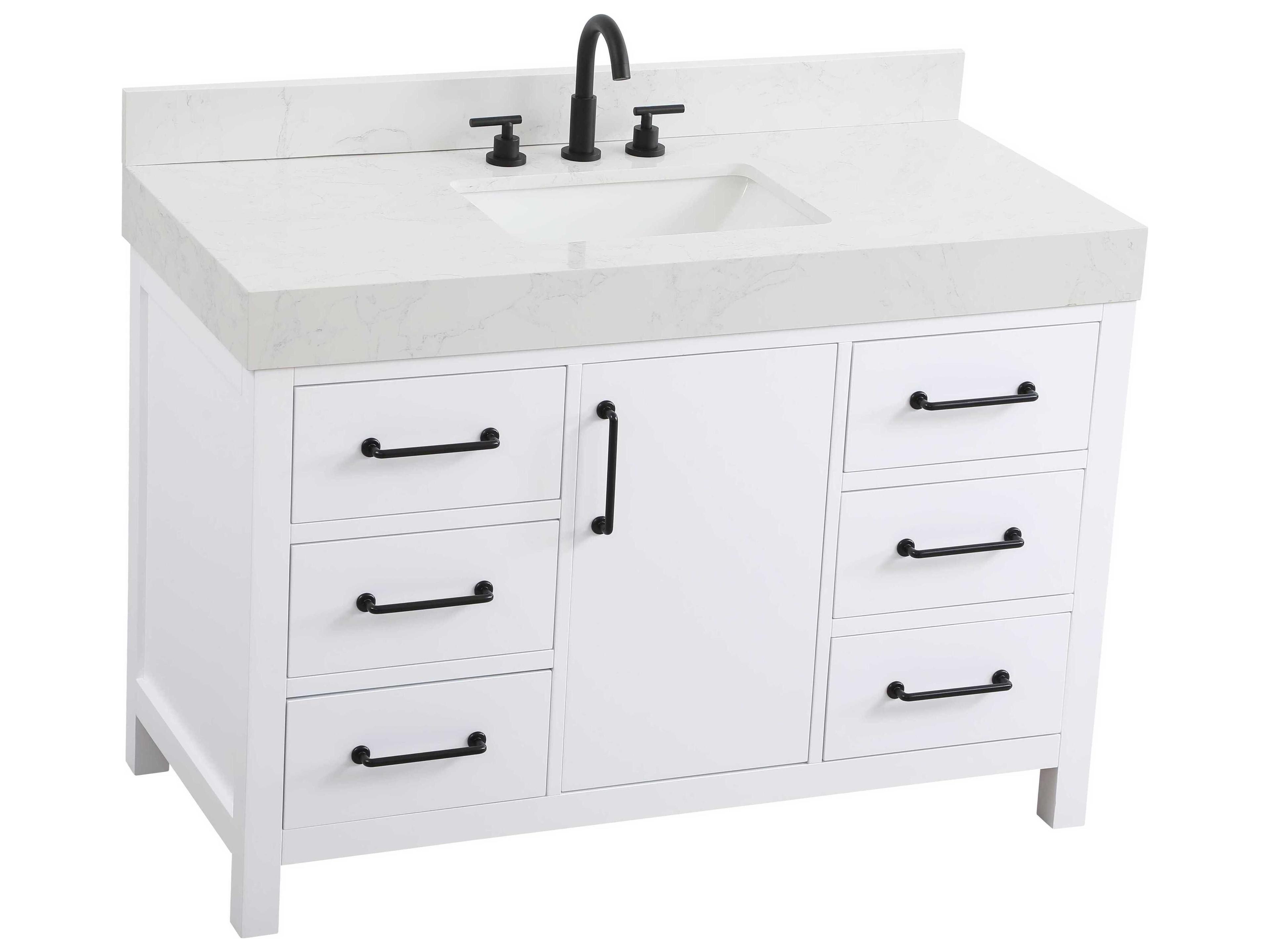 Elegant Lighting Nathan White Vanity