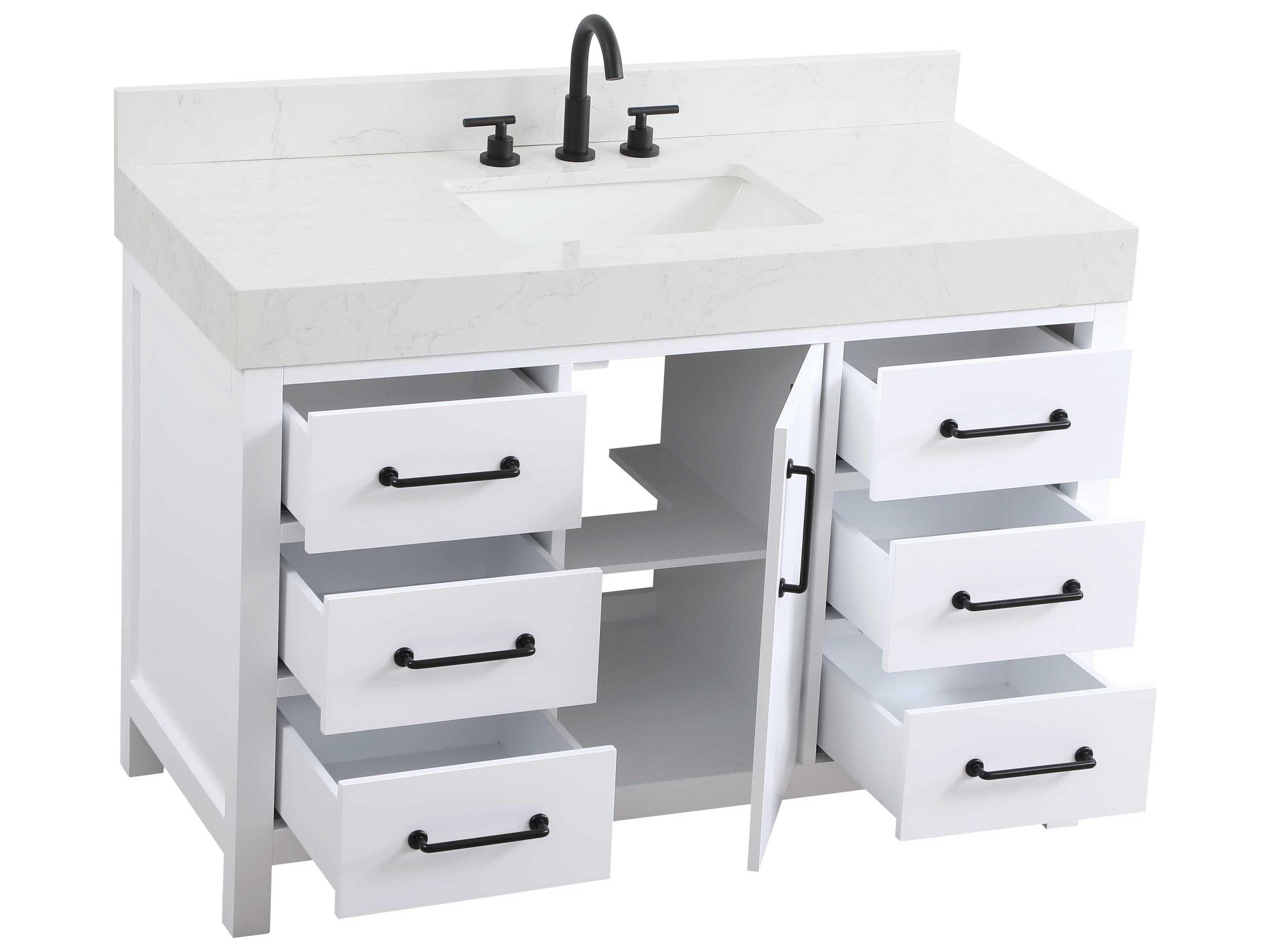 Elegant Lighting Nathan White Vanity