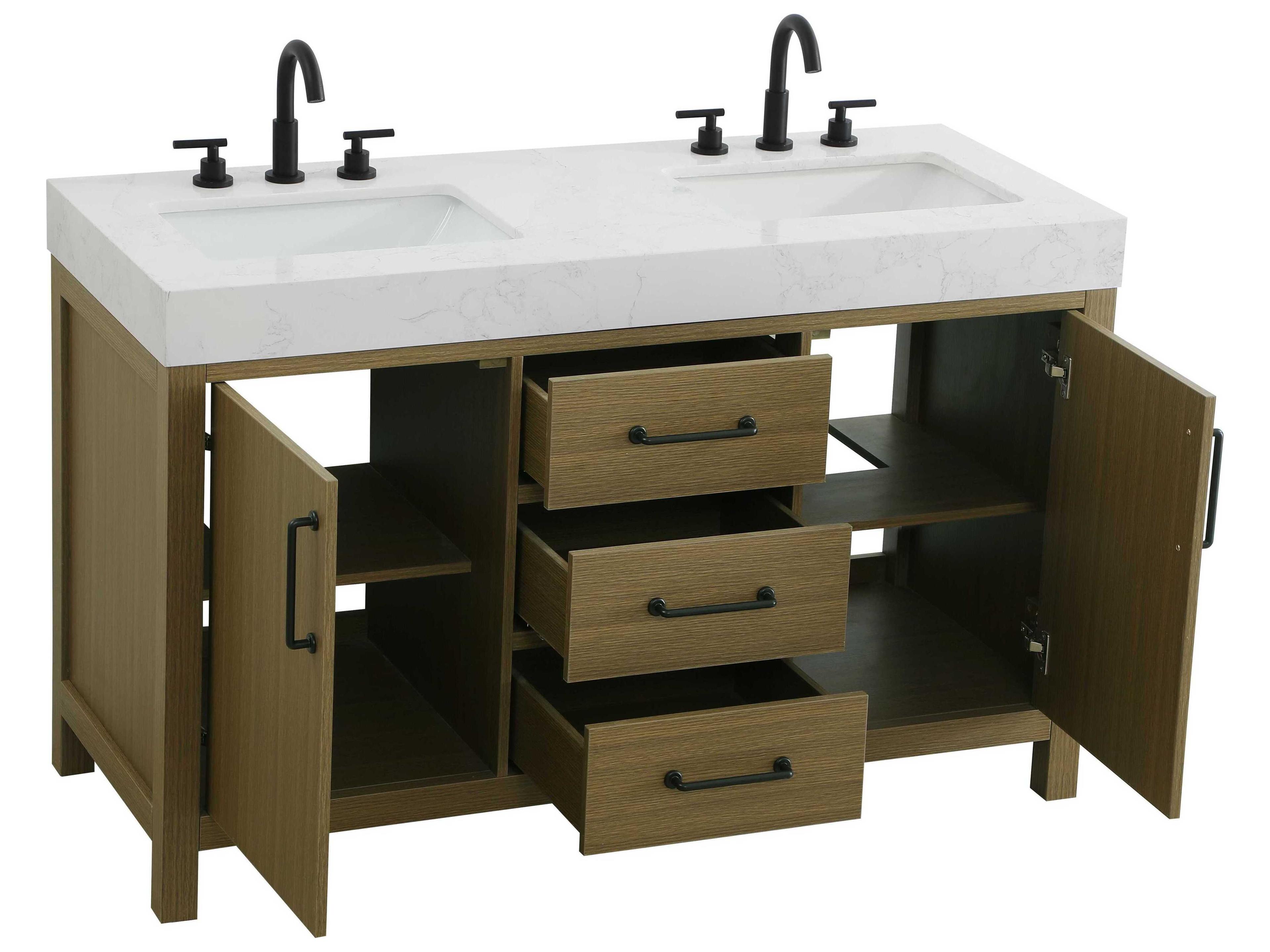 Elegant Lighting Nathan Chestnut Brown Vanity