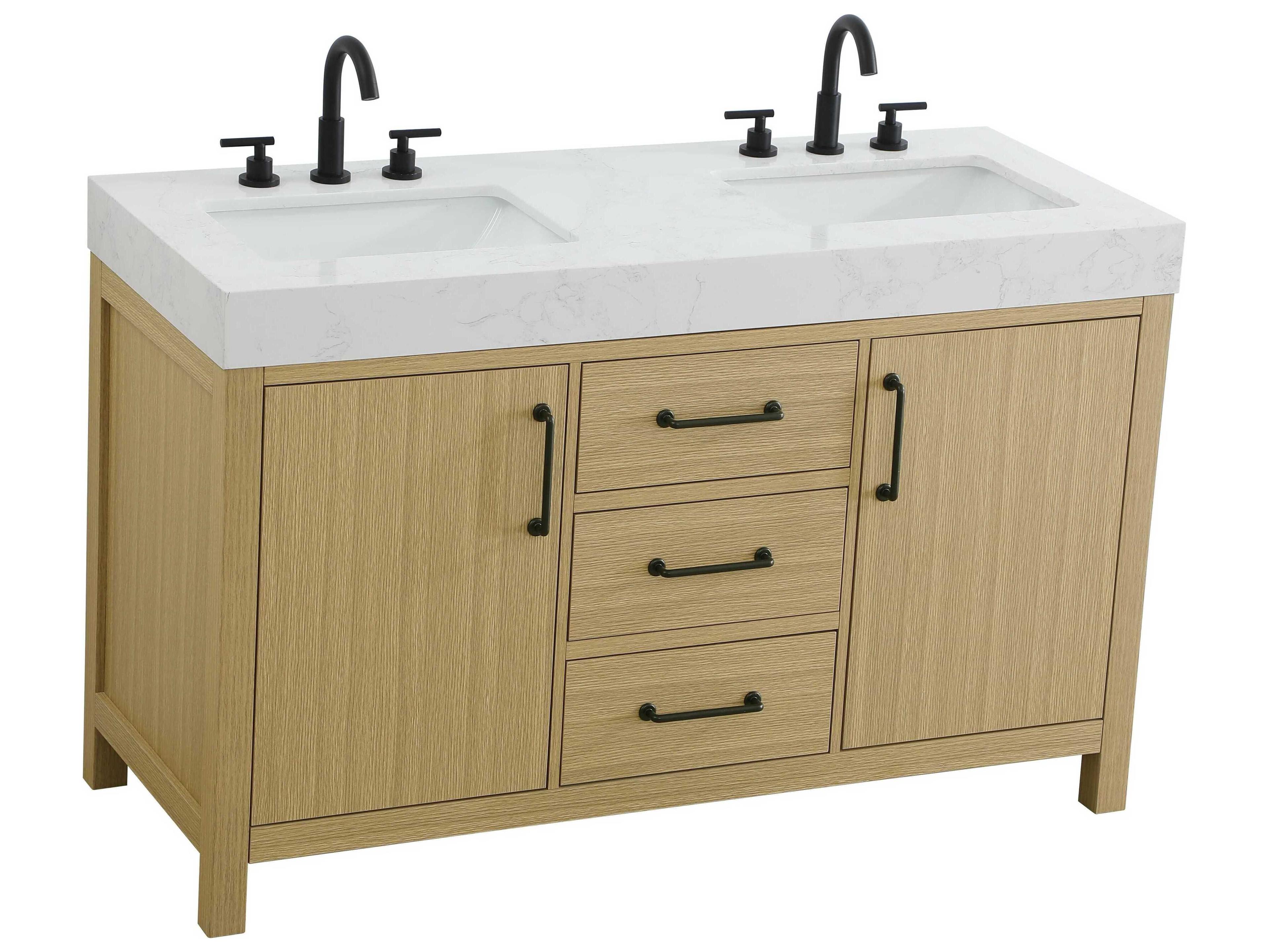 Elegant Lighting Nathan Honey Brown Vanity