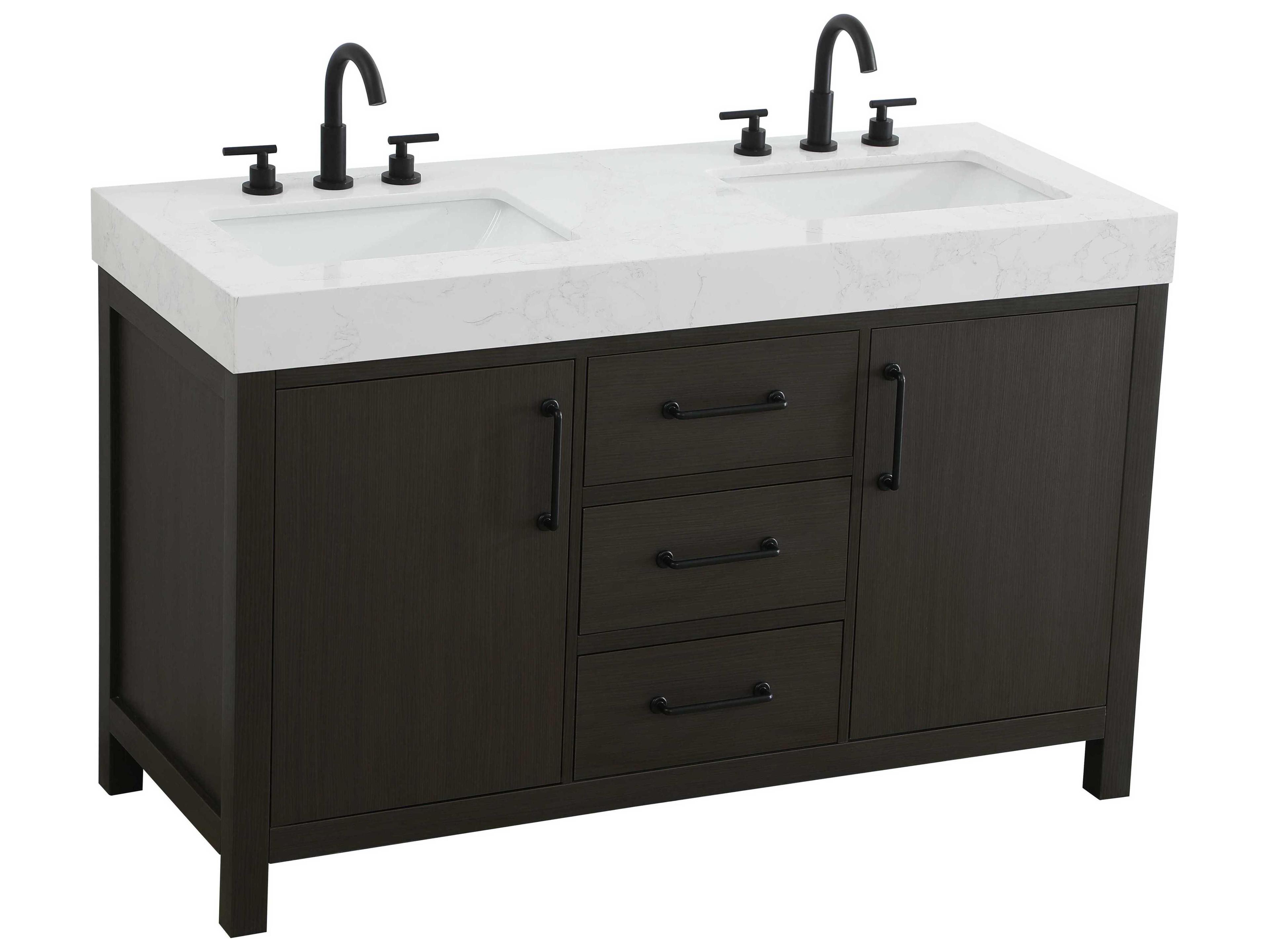 Elegant Lighting Nathan Mocha Brown Vanity