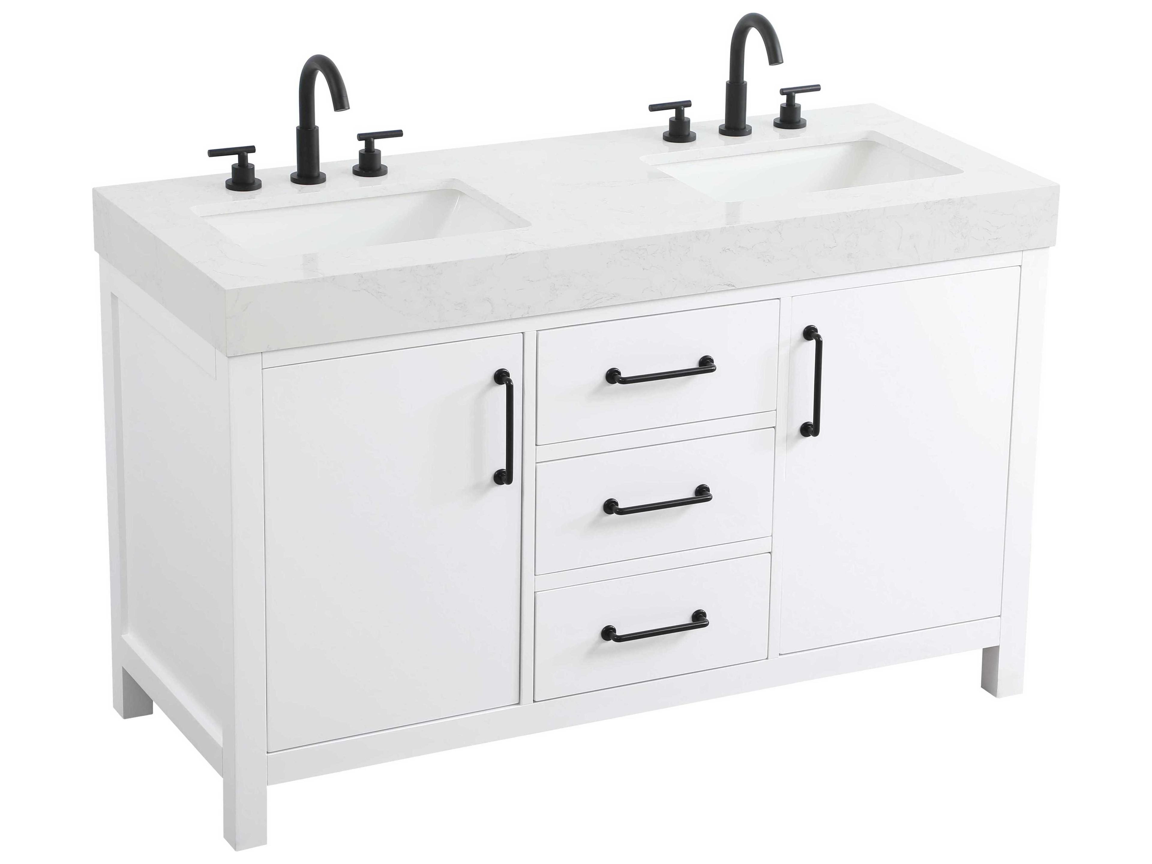 Elegant Lighting Nathan White Vanity