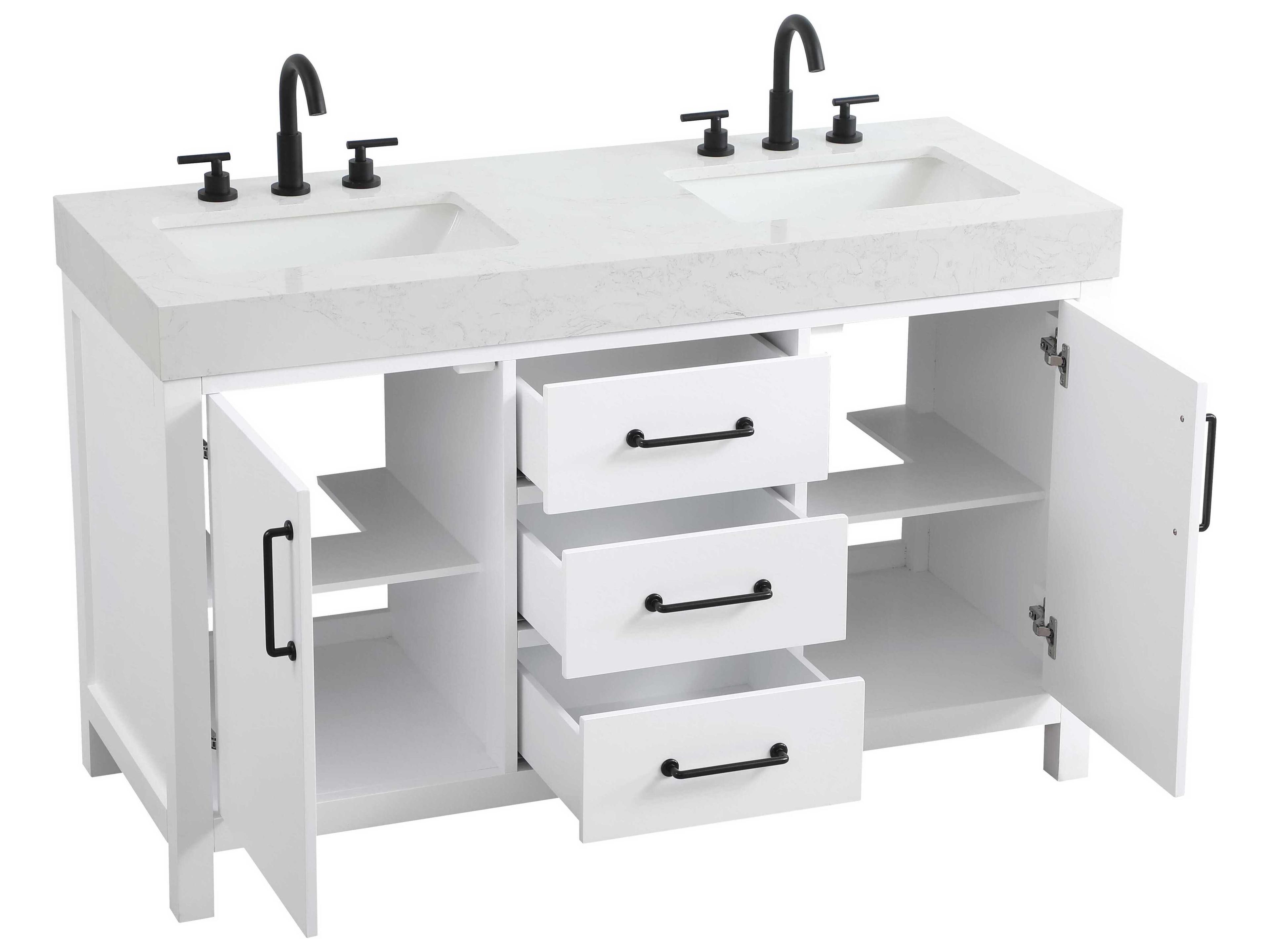 Elegant Lighting Nathan White Vanity