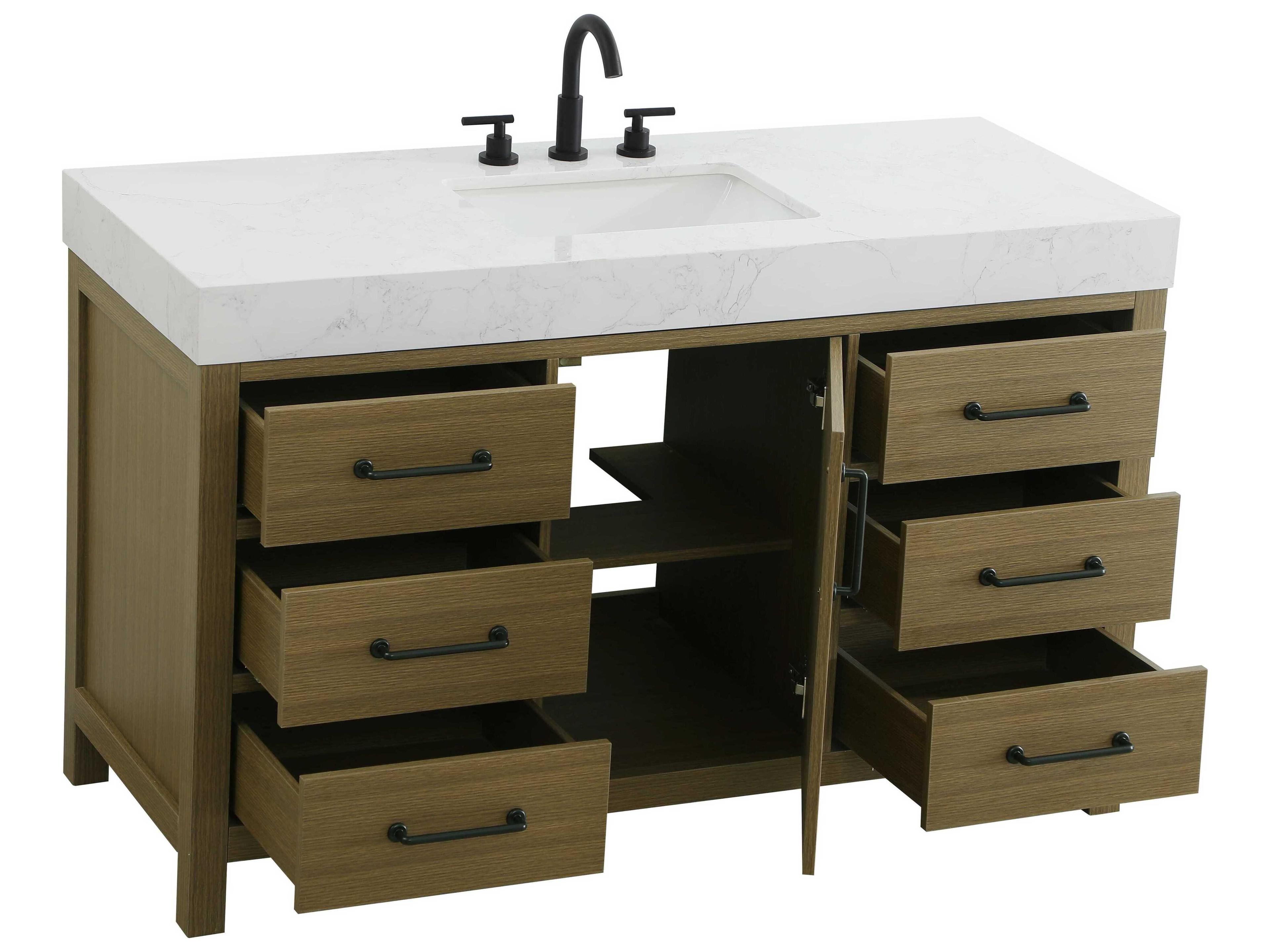 Elegant Lighting Nathan Chestnut Brown Vanity