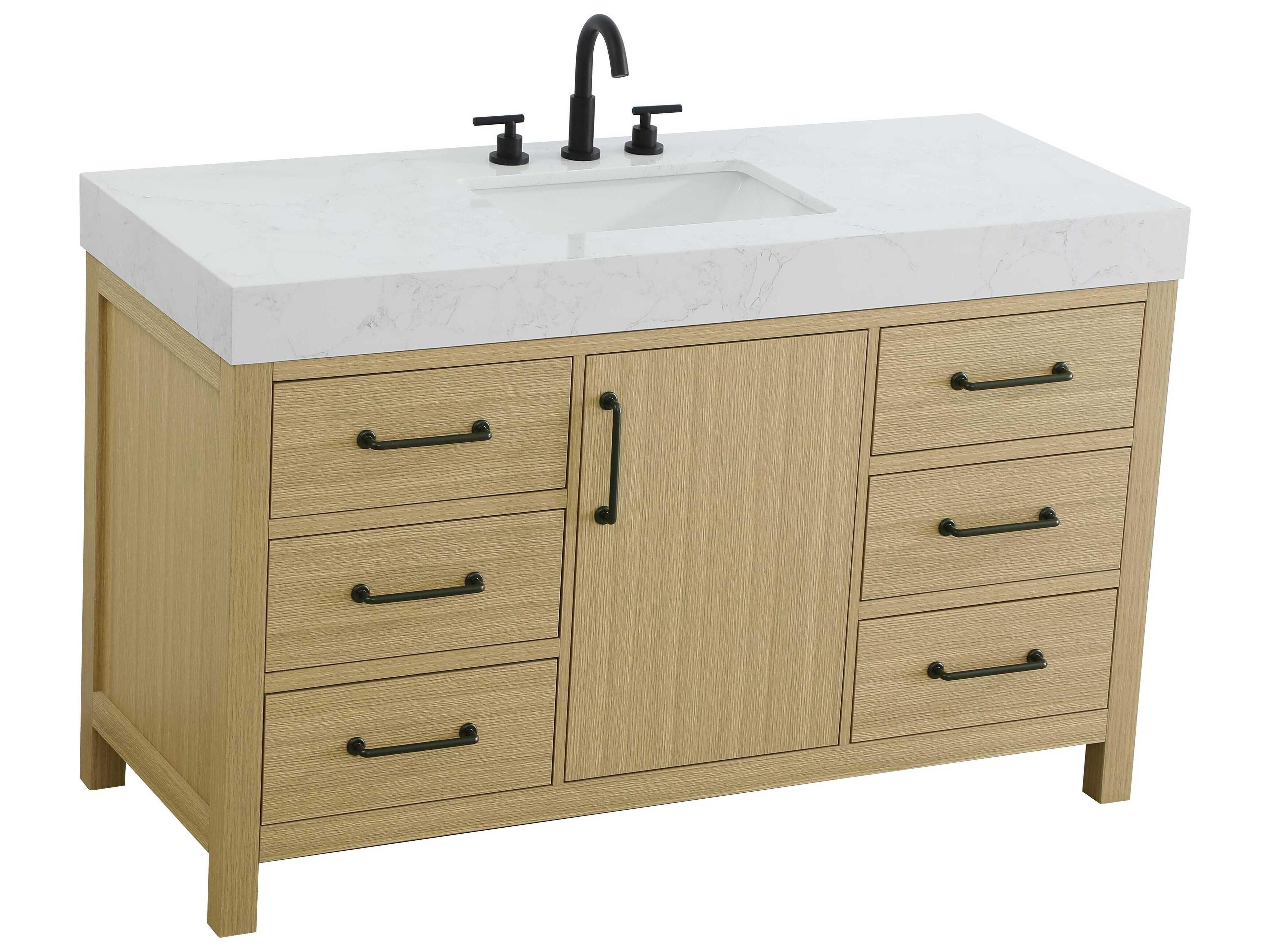 Elegant Lighting Nathan Honey Brown Vanity