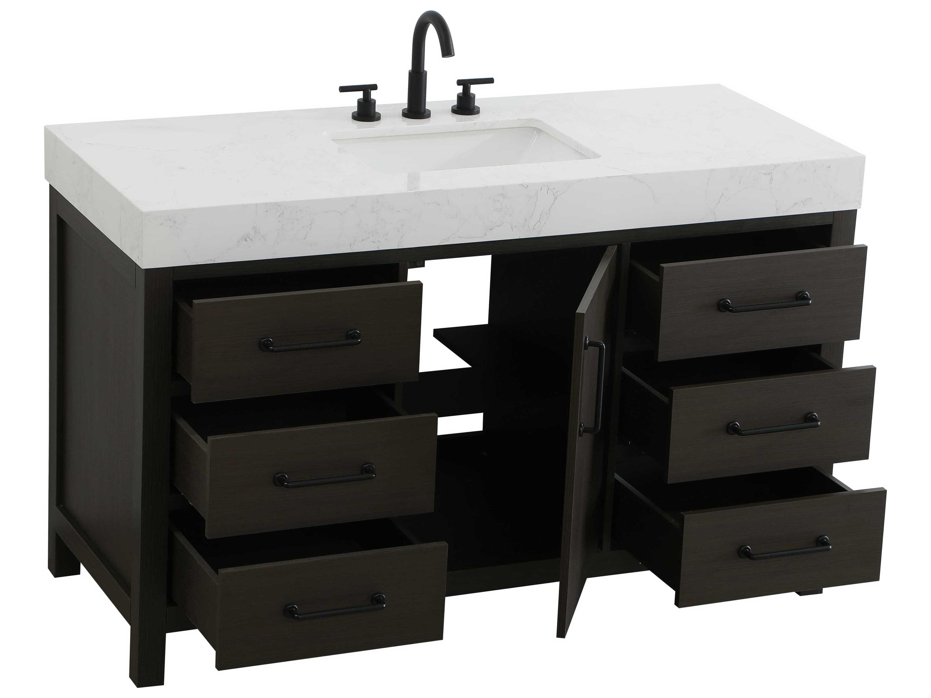 Elegant Lighting Nathan Mocha Brown Vanity