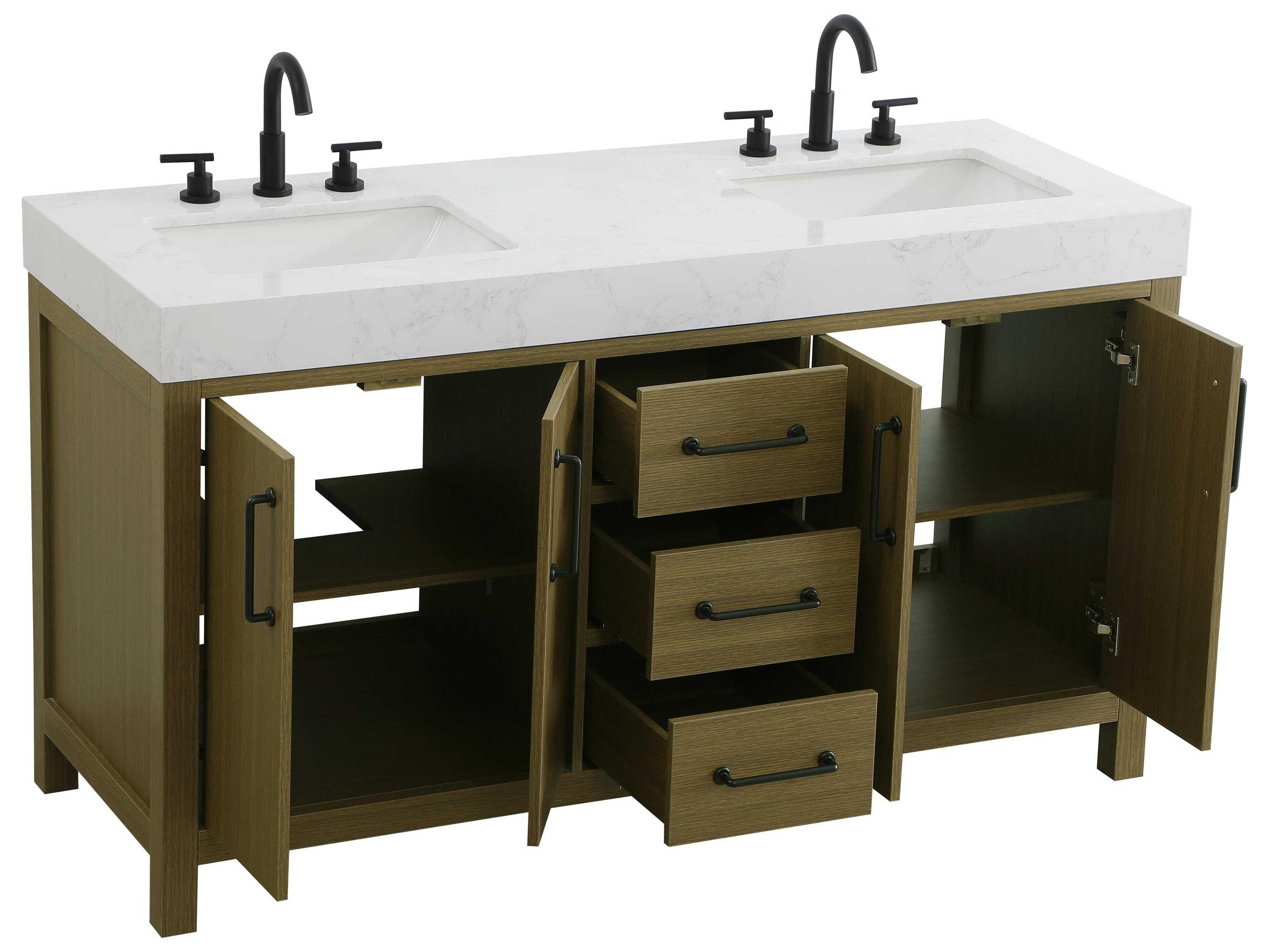 Elegant Lighting Nathan Chestnut Brown Vanity