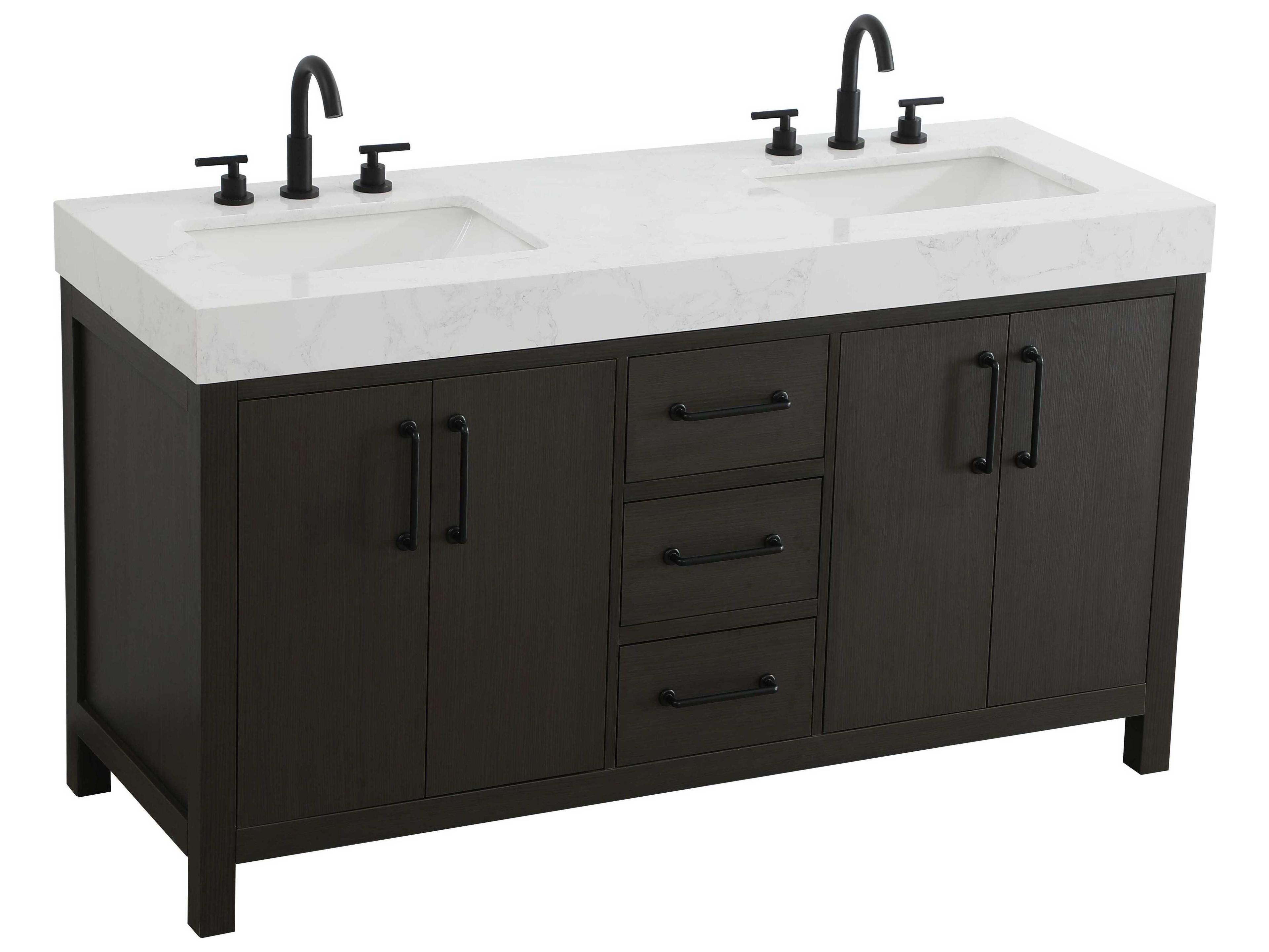 Elegant Lighting Nathan Mocha Brown Vanity