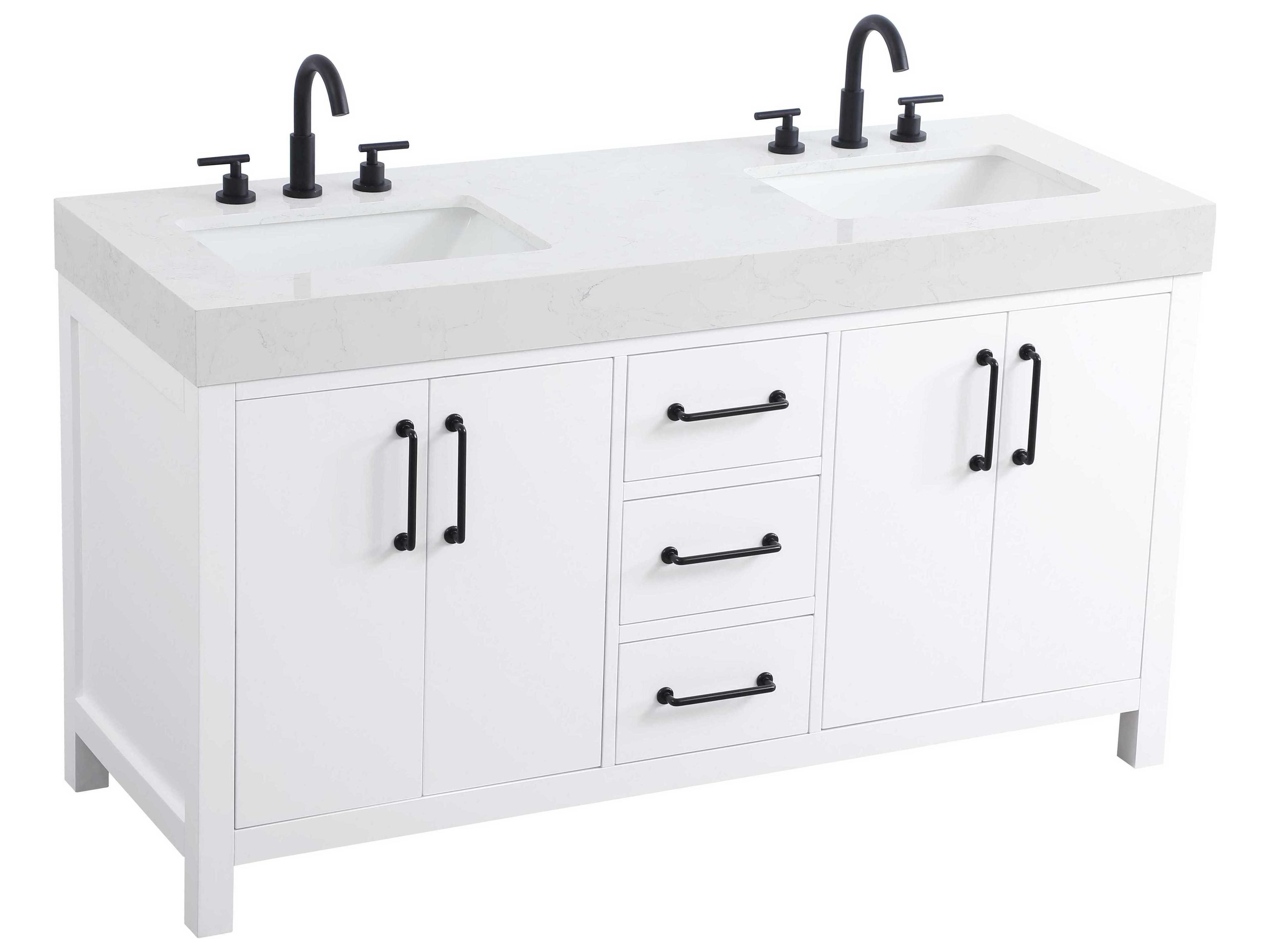 Elegant Lighting Nathan White Vanity