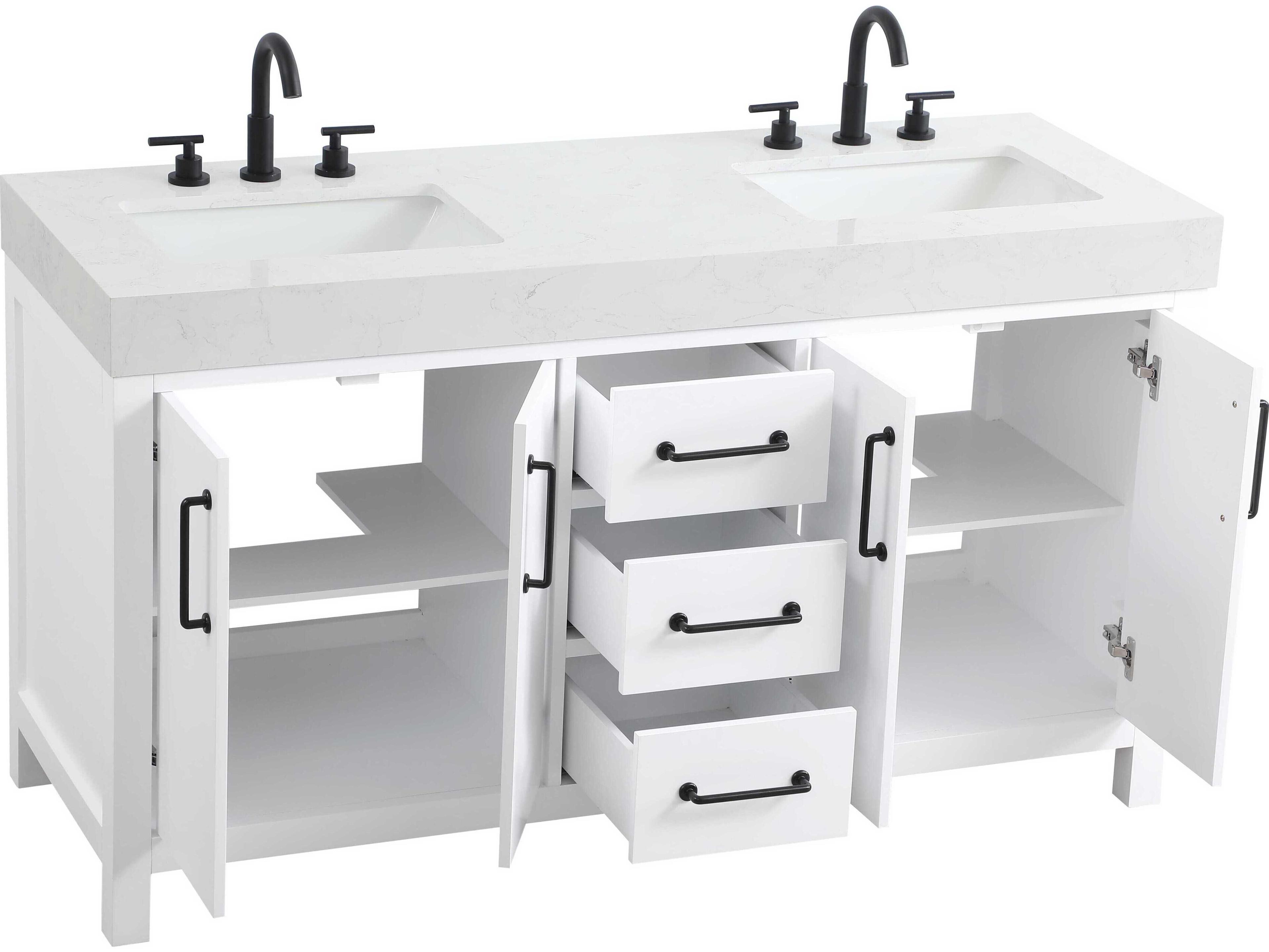 Elegant Lighting Nathan White Vanity