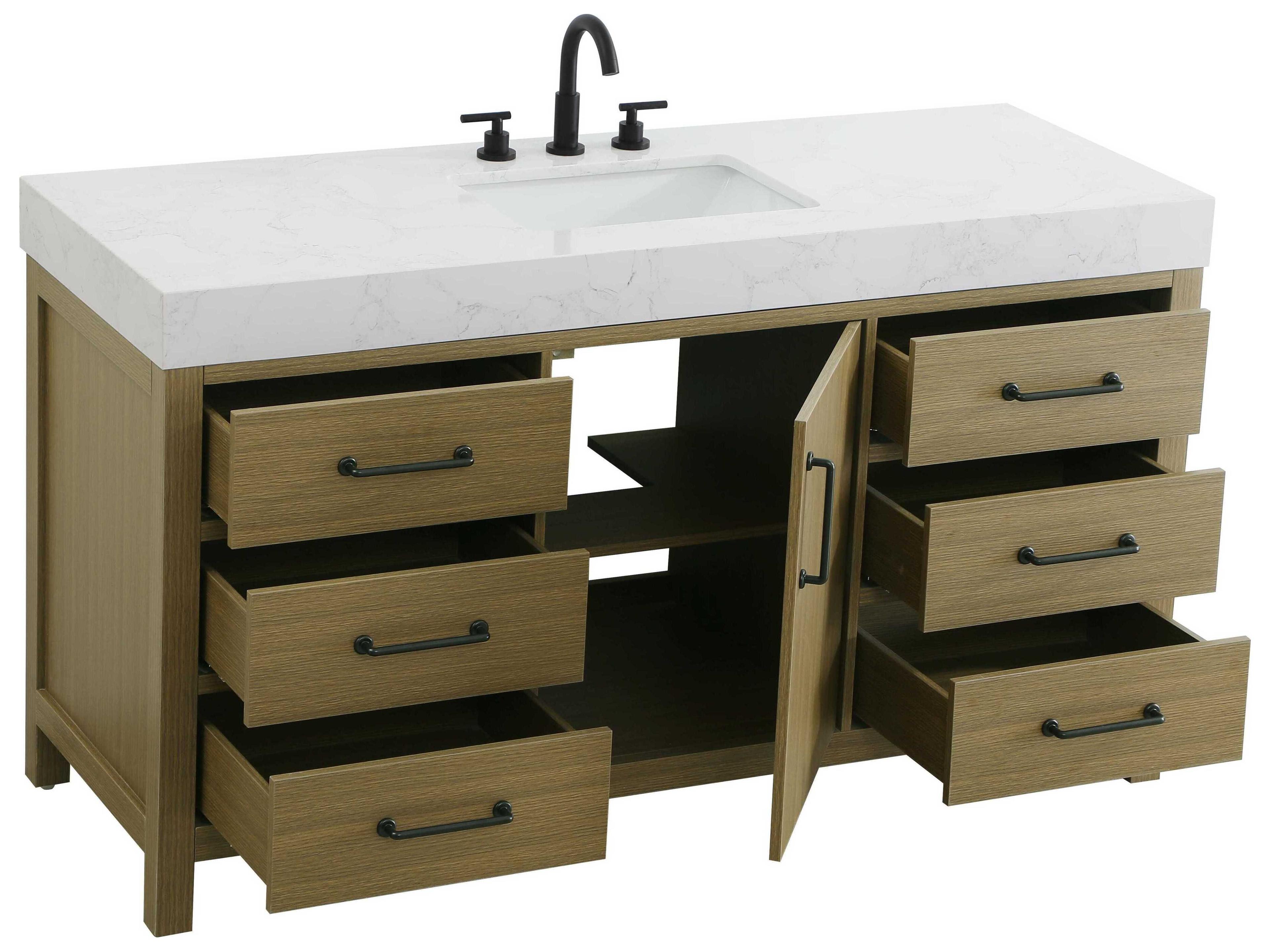Elegant Lighting Nathan Chestnut Brown Vanity