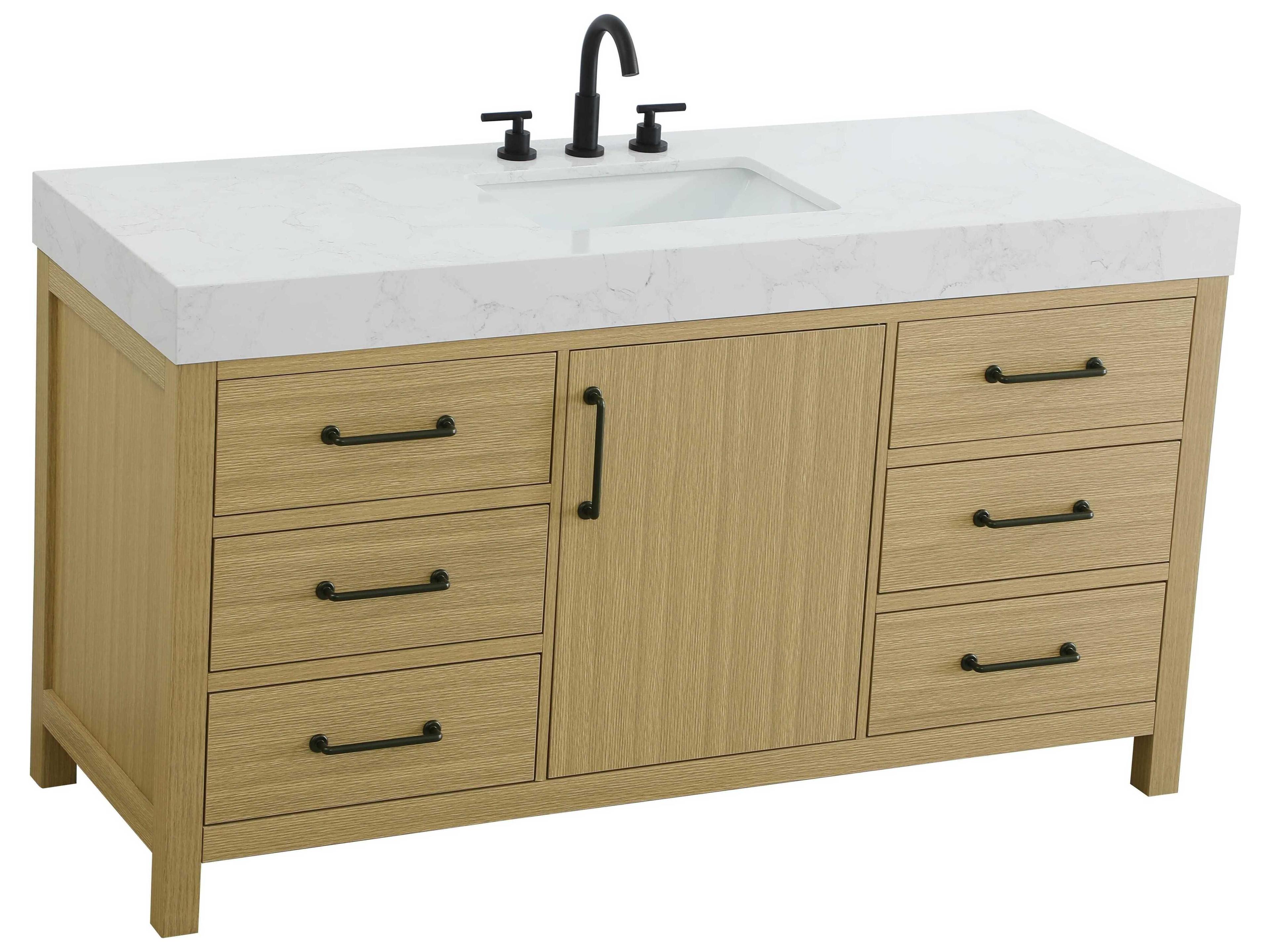 Elegant Lighting Nathan Honey Brown Vanity