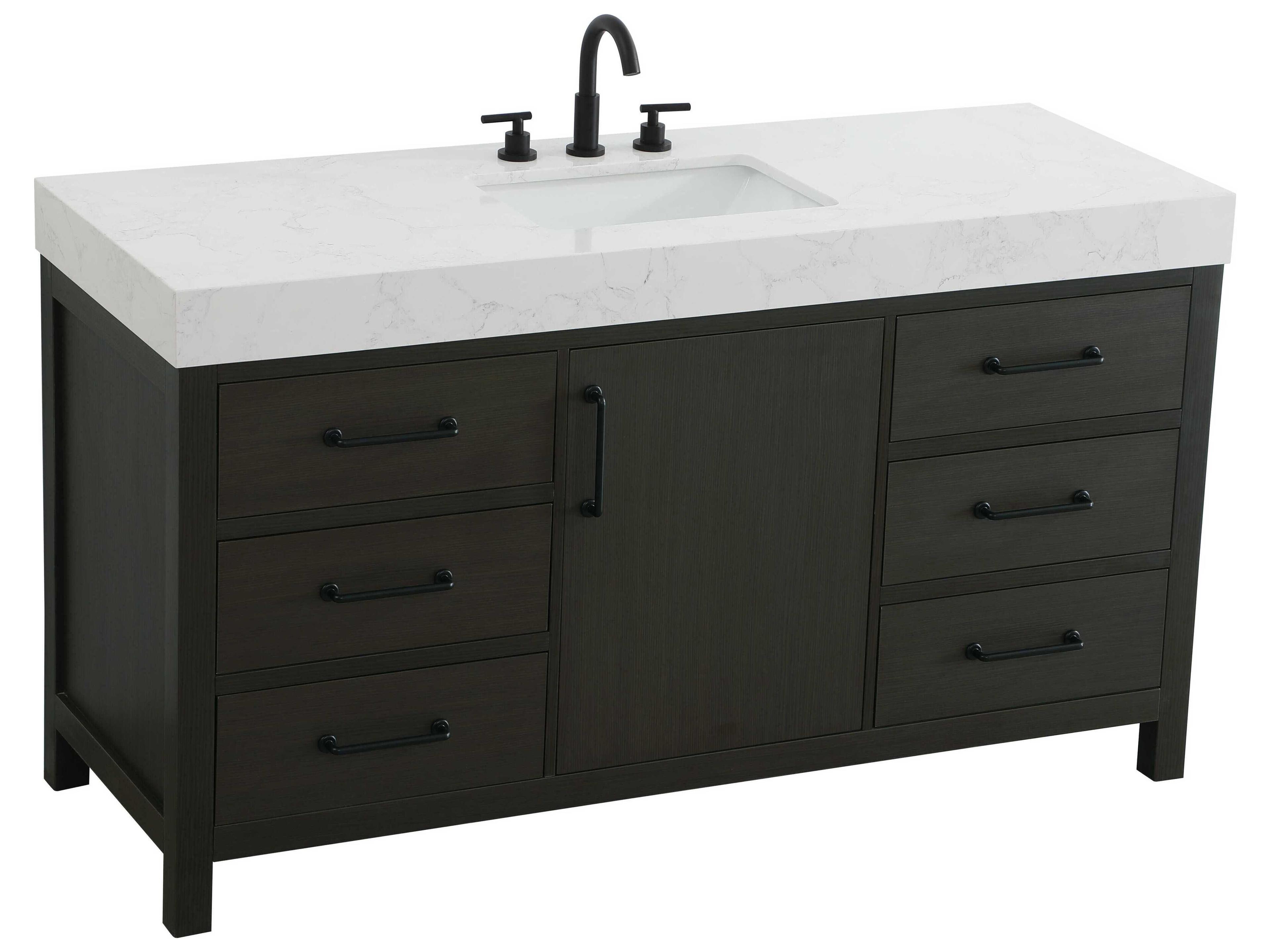 Elegant Lighting Nathan Mocha Brown Vanity