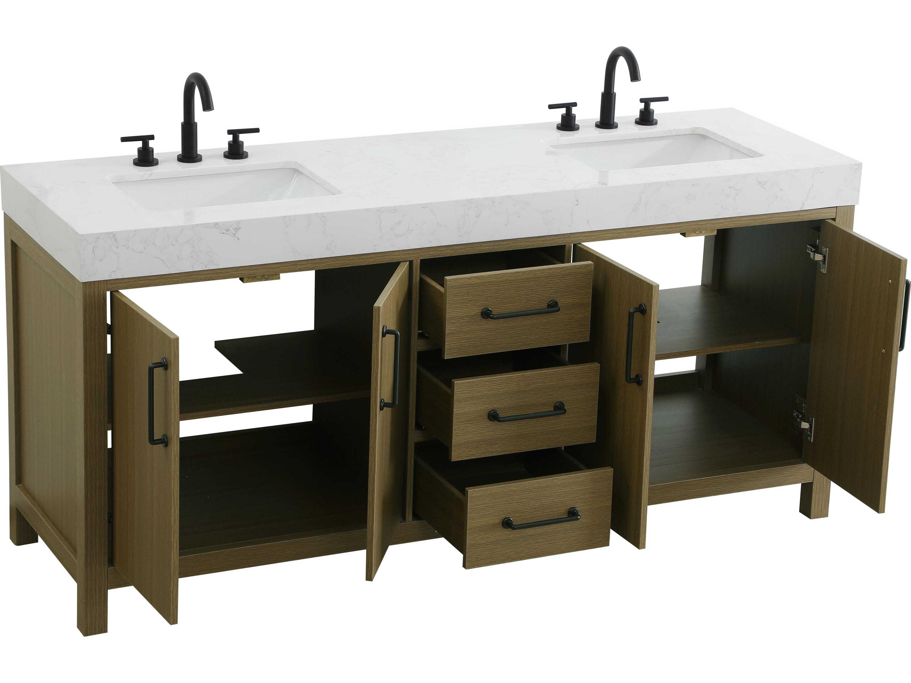 Elegant Lighting Nathan Chestnut Brown Vanity