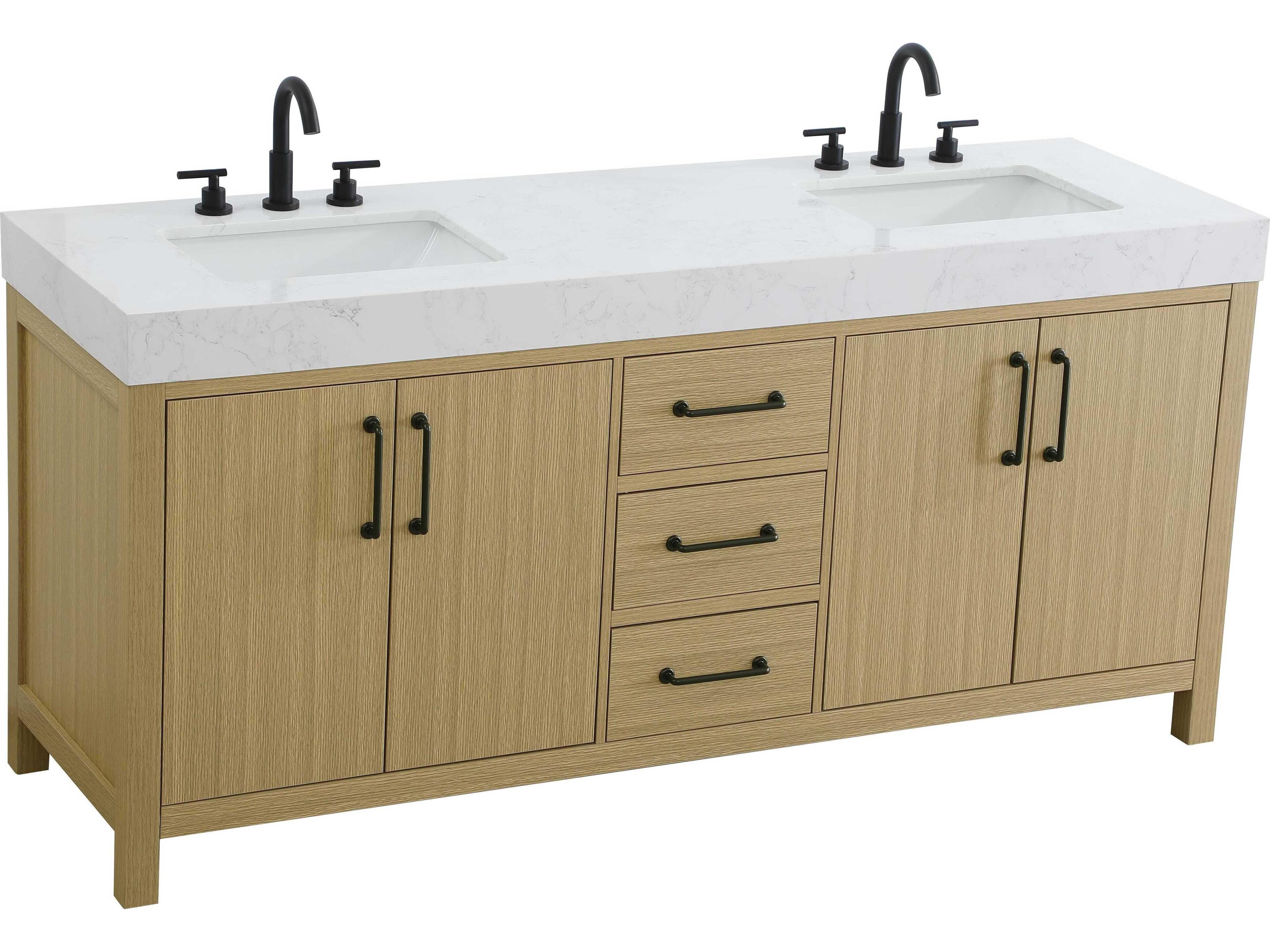 Elegant Lighting Nathan Honey Brown Vanity