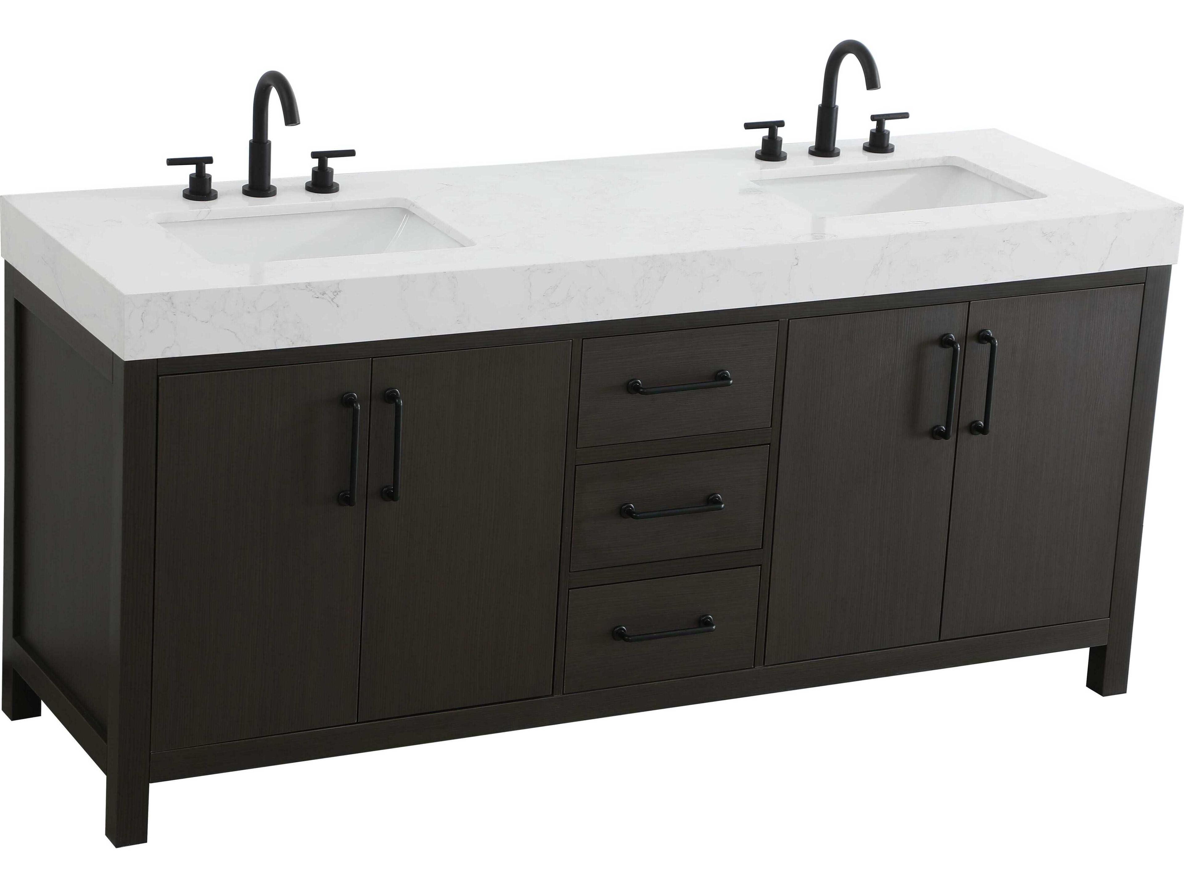 Elegant Lighting Nathan Mocha Brown Vanity