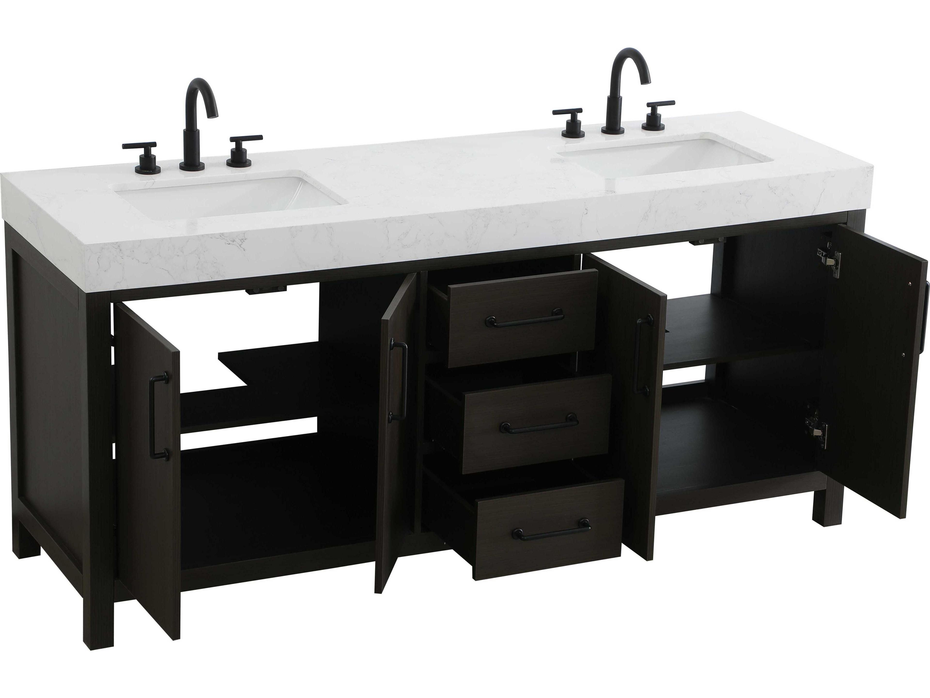 Elegant Lighting Nathan Mocha Brown Vanity