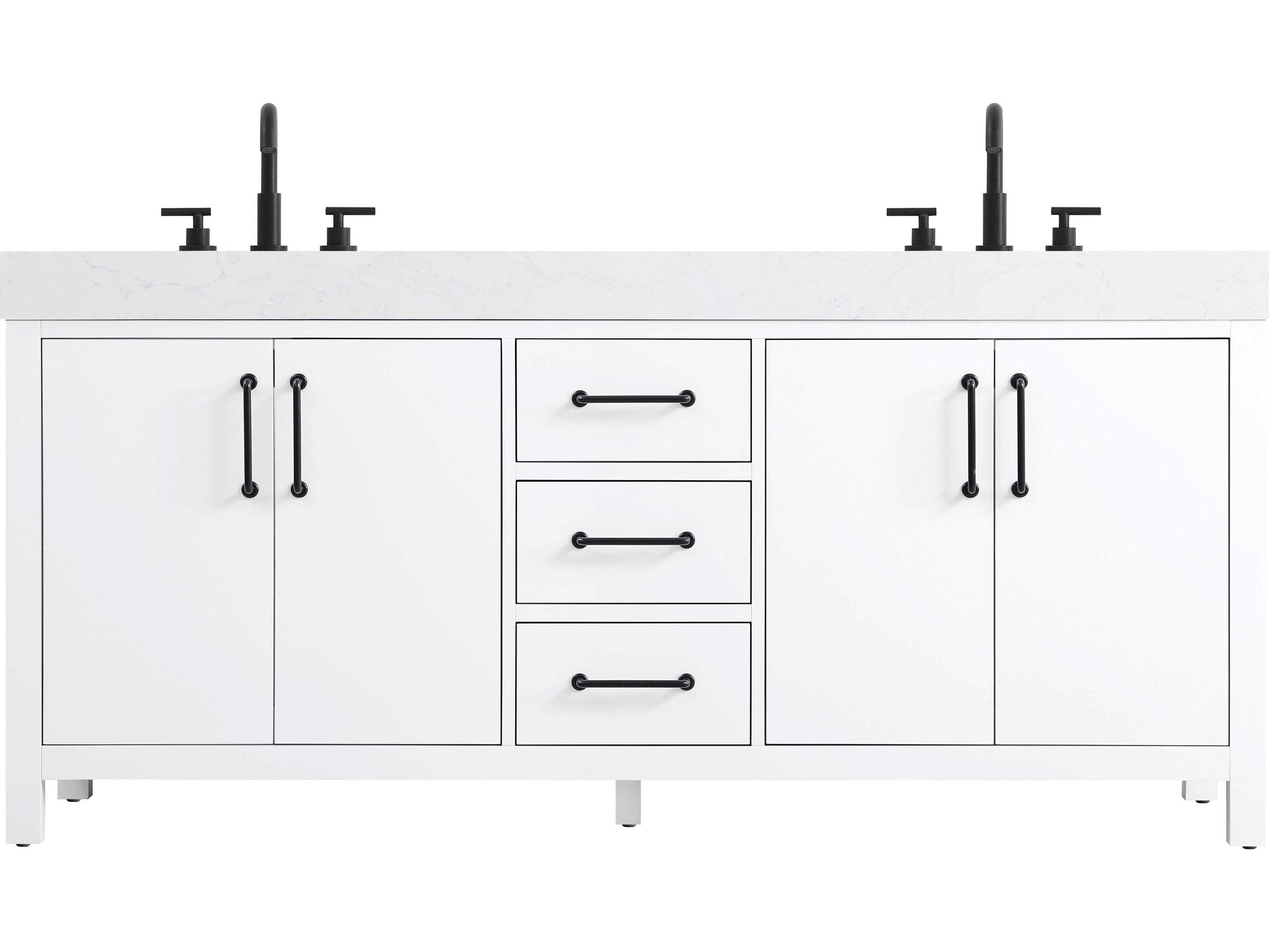 Elegant Lighting Nathan White Vanity