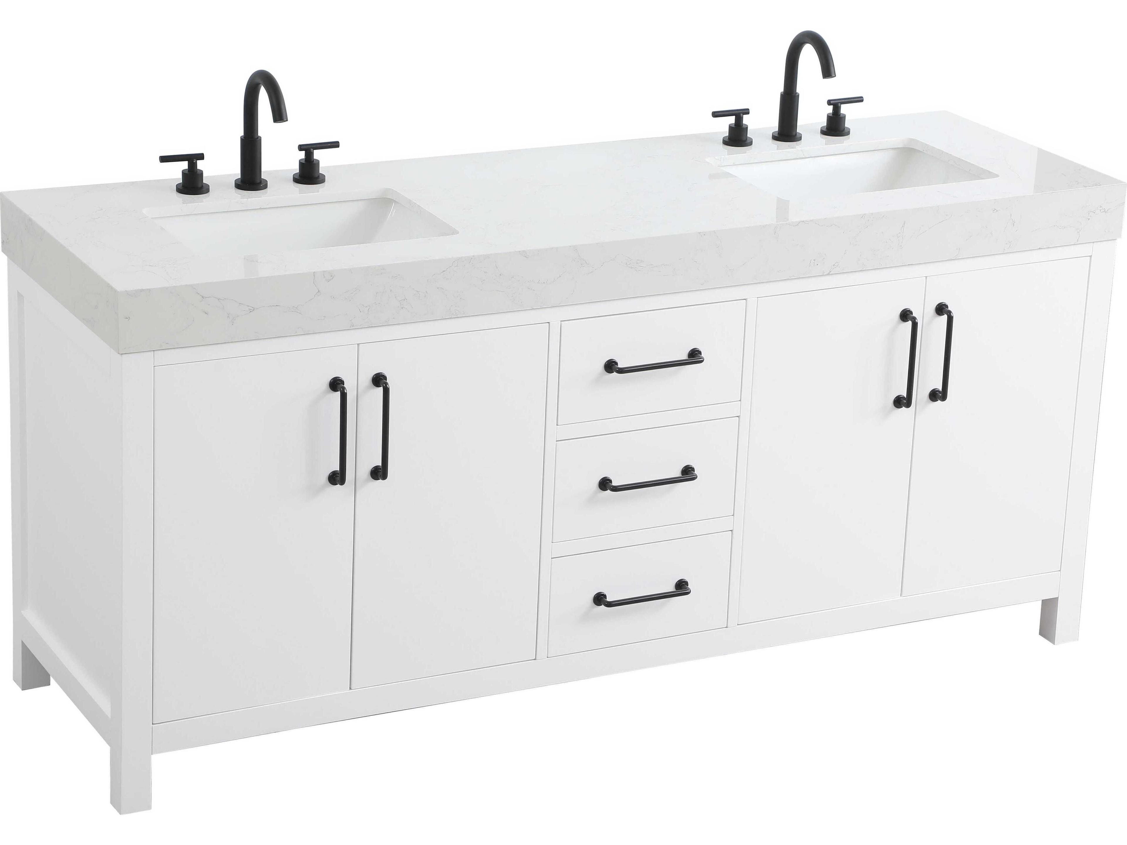 Elegant Lighting Nathan White Vanity