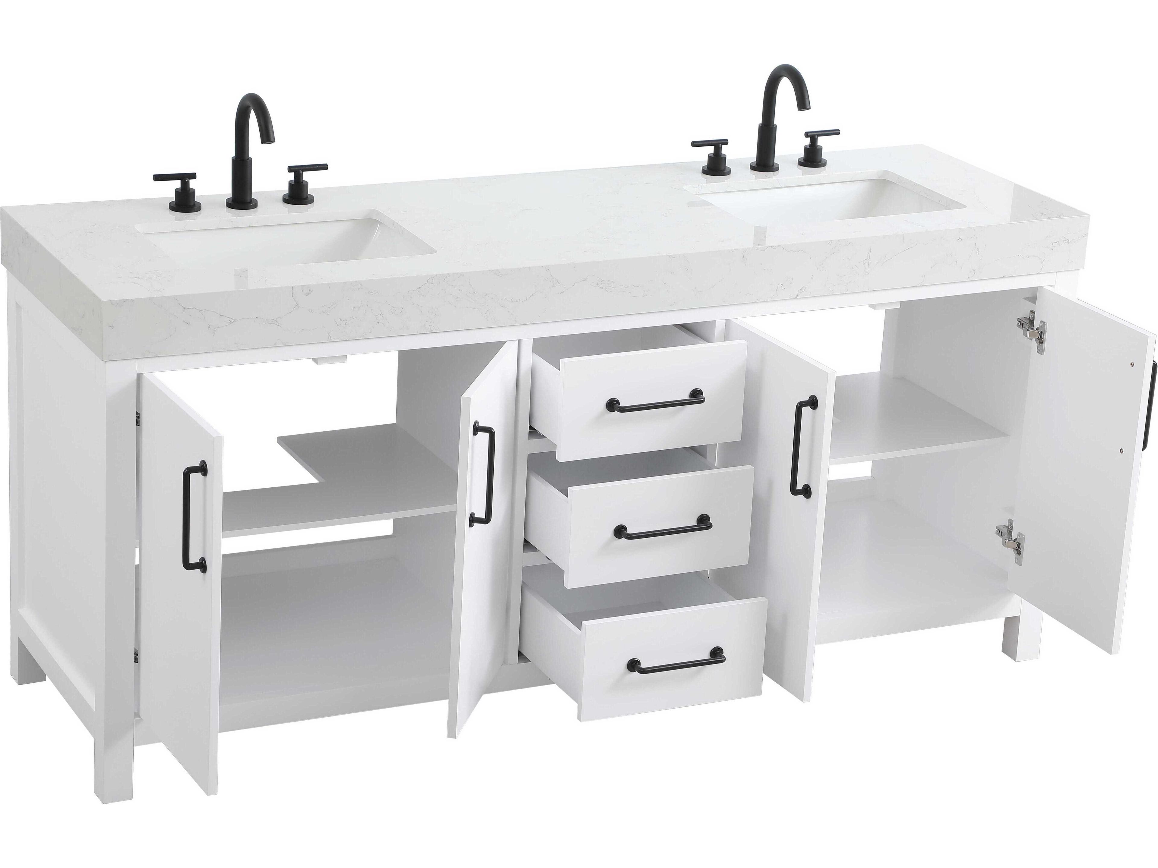 Elegant Lighting Nathan White Vanity