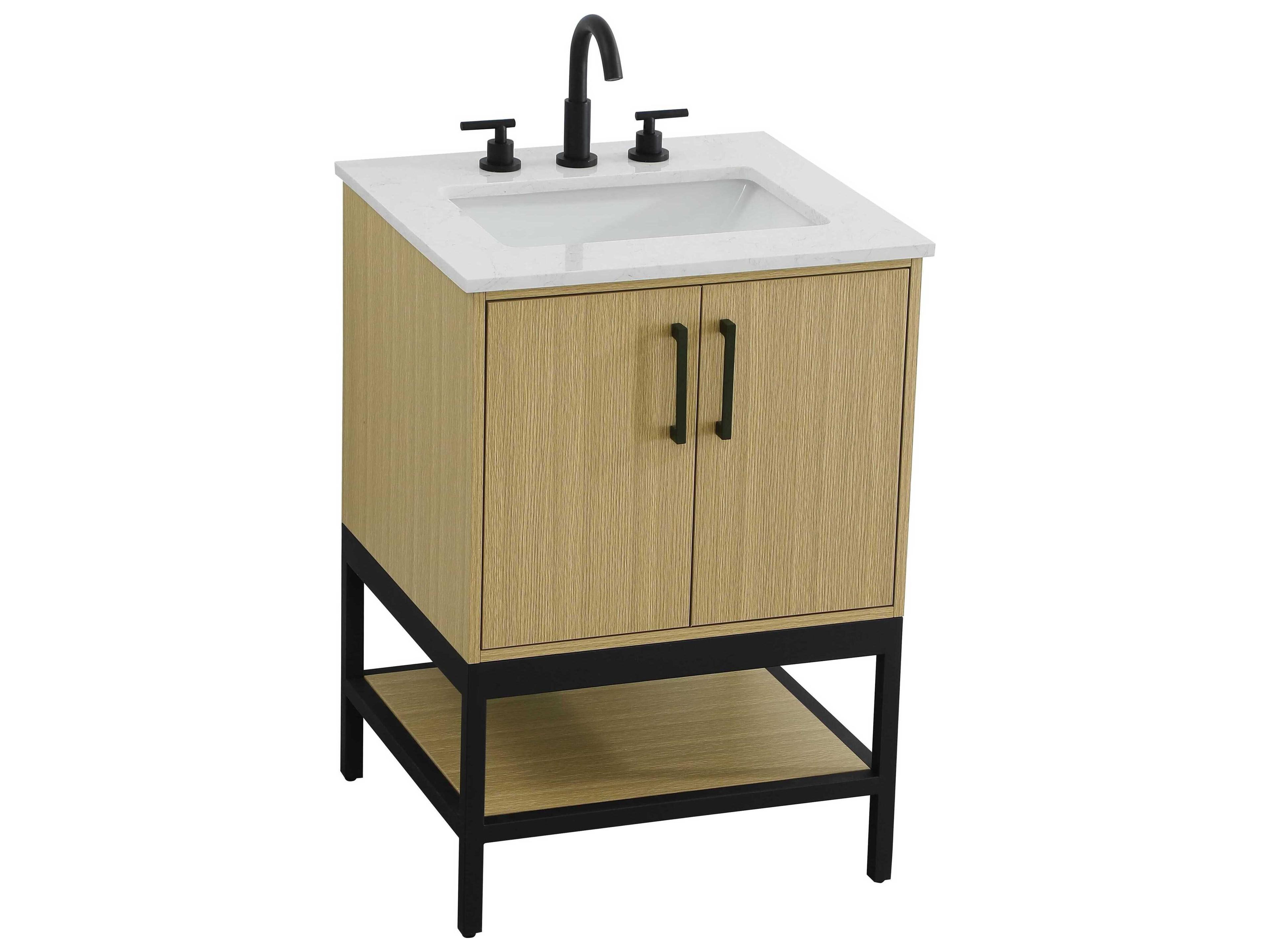 Elegant Lighting Lennox Honey Brown 24" Vanity