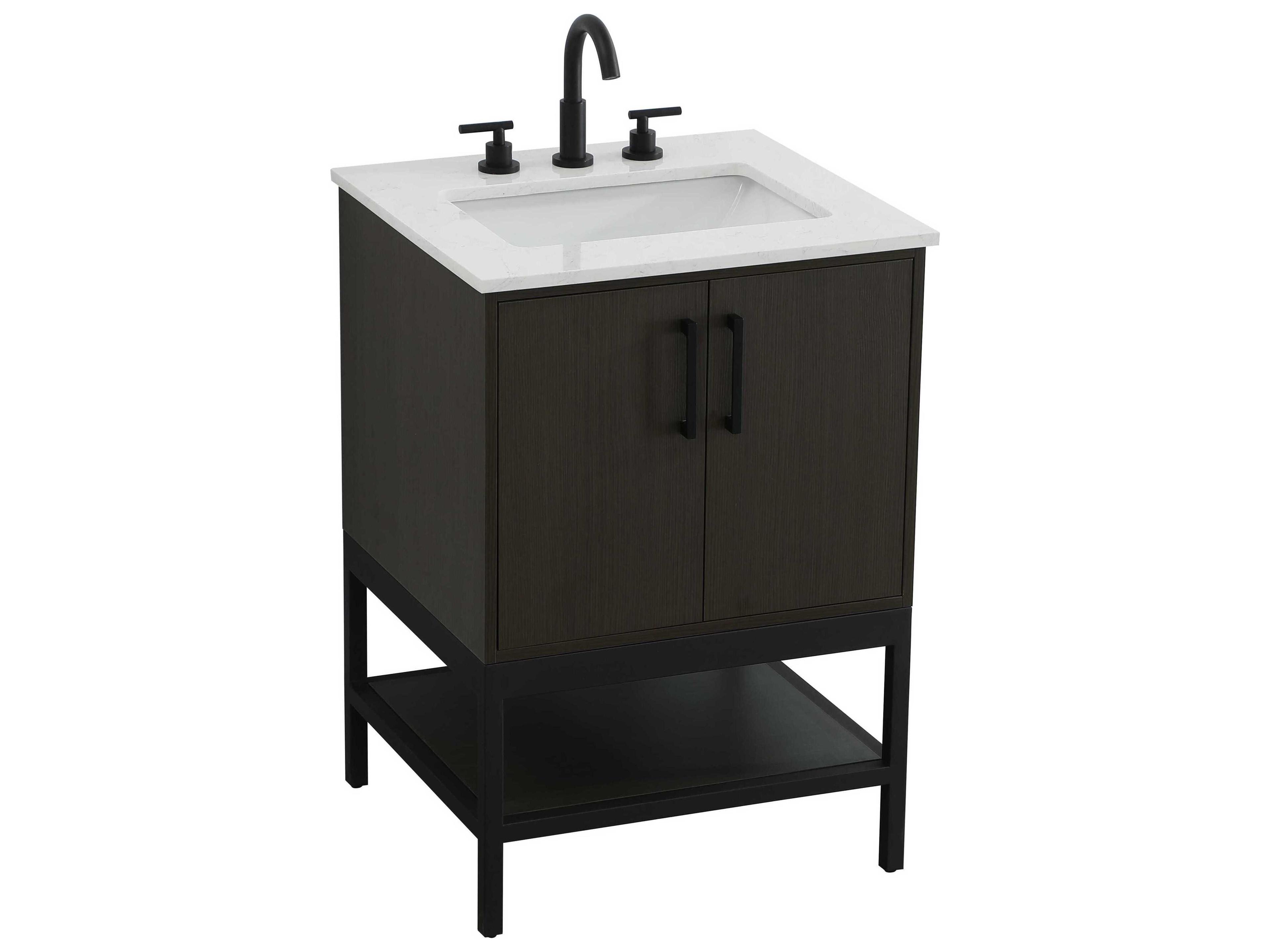 Elegant Lighting Lennox Mocha Brown 24" Vanity