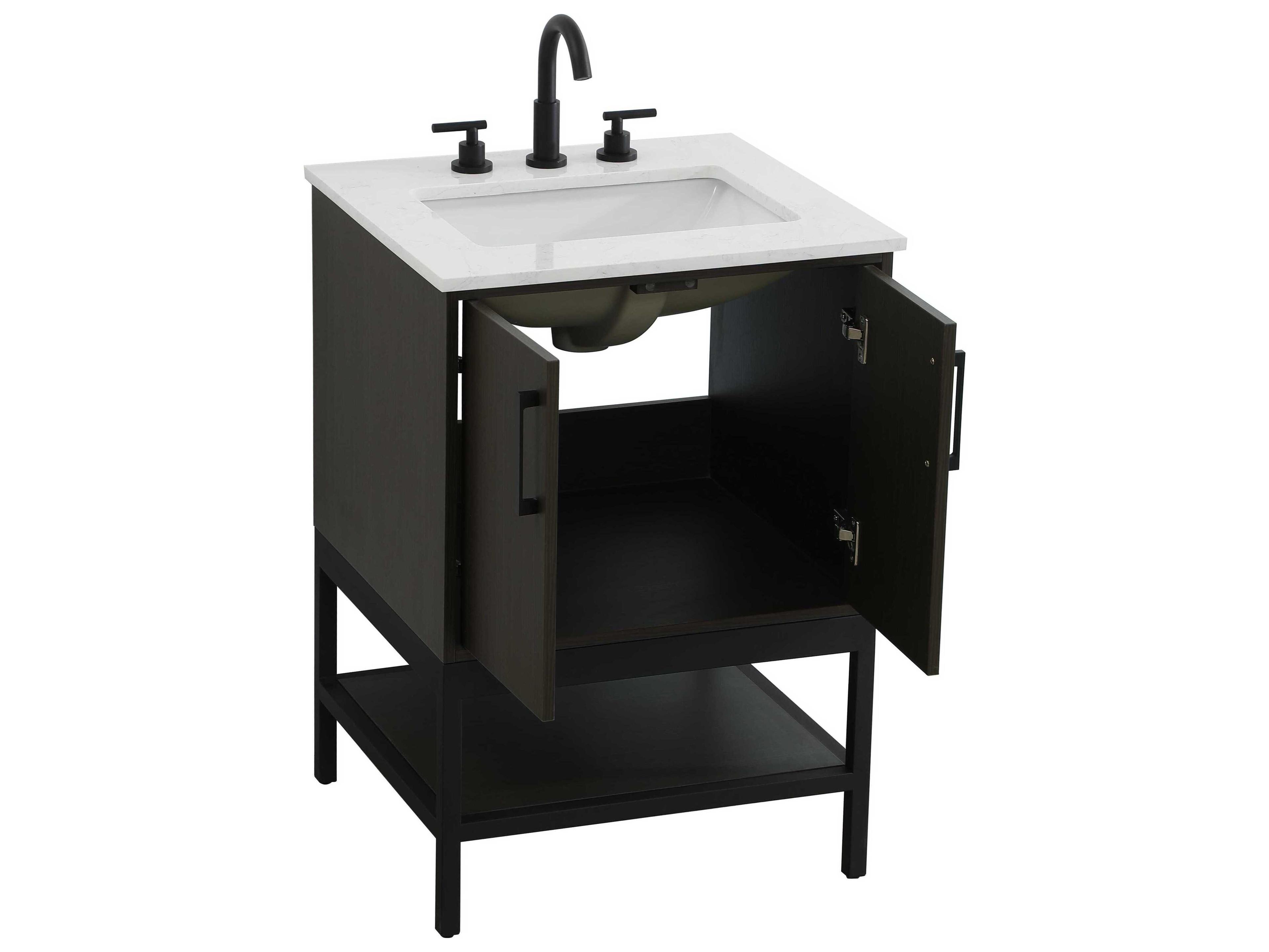 Elegant Lighting Lennox Mocha Brown 24" Vanity