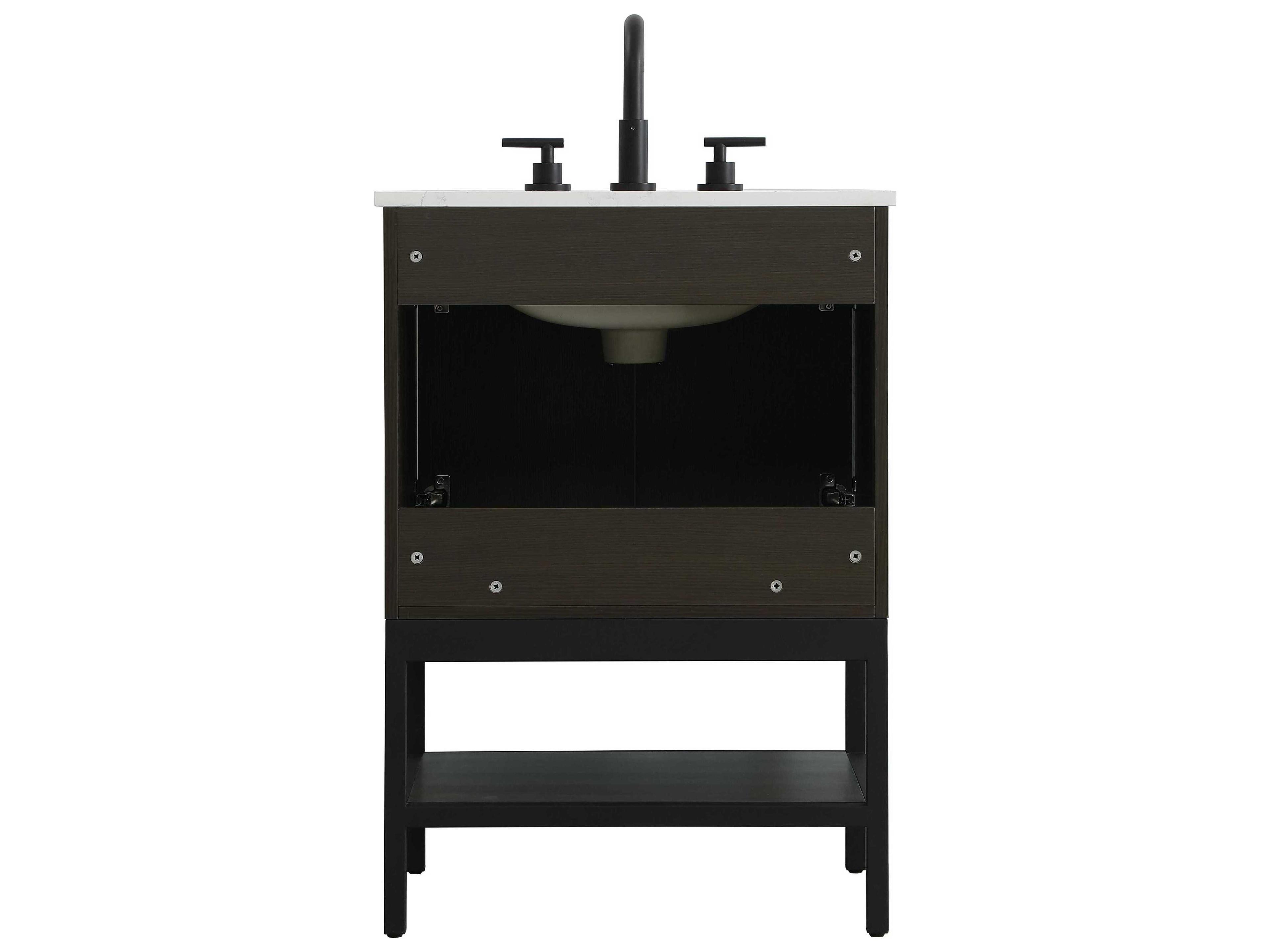 Elegant Lighting Lennox Mocha Brown 24" Vanity