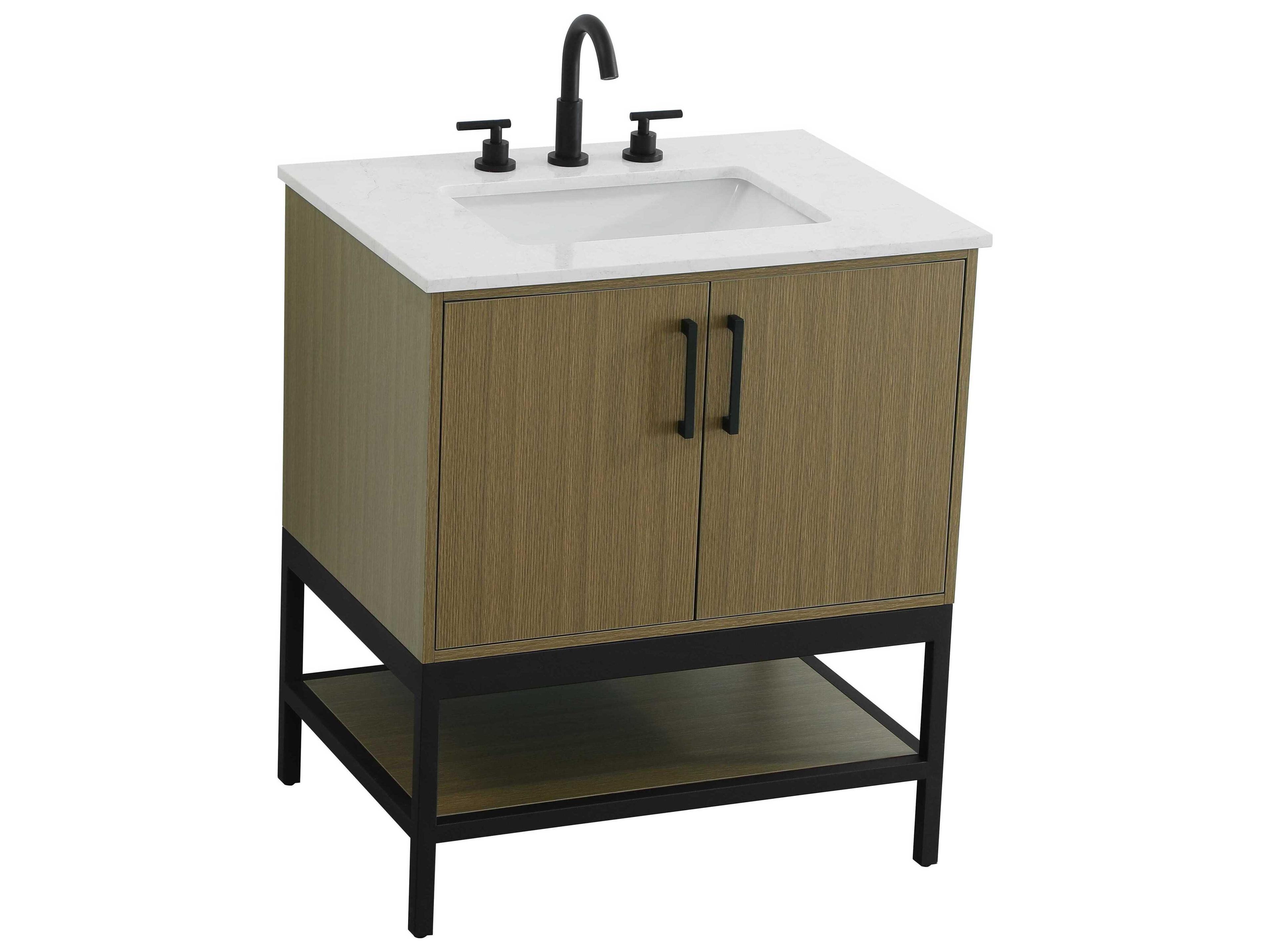 Elegant Lighting Lennox Chestnut Brown 30" Vanity