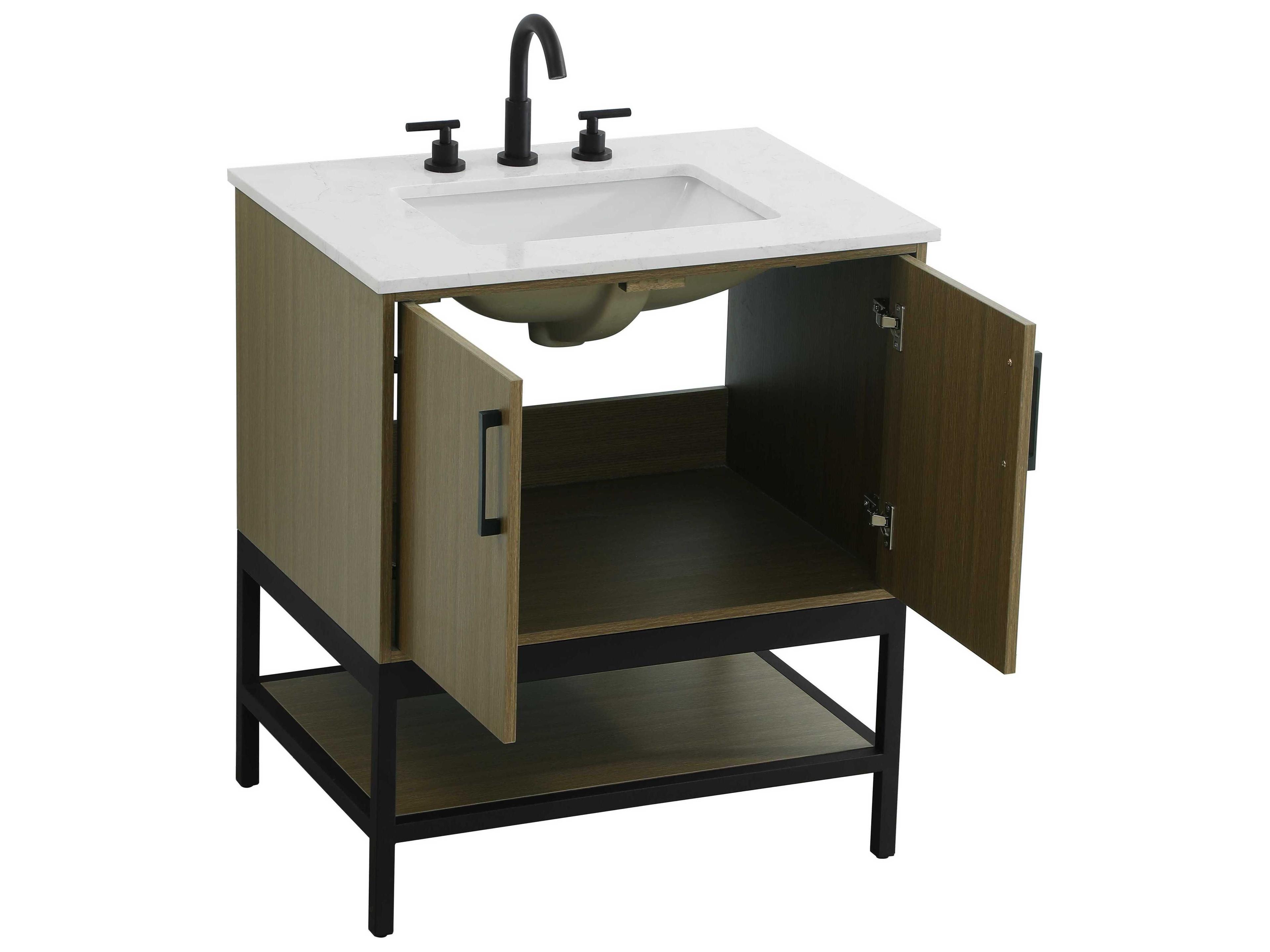 Elegant Lighting Lennox Chestnut Brown 30" Vanity