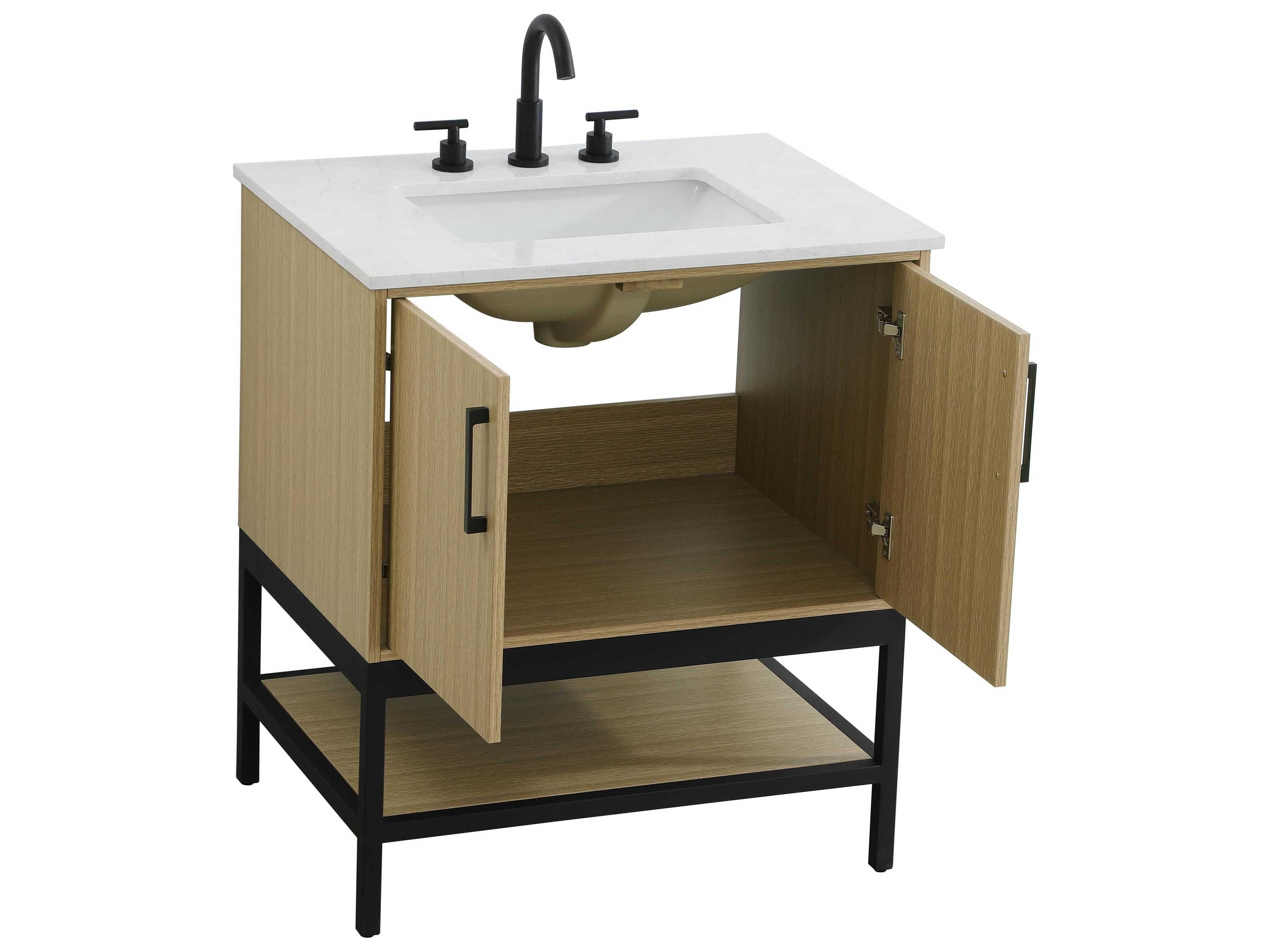 Elegant Lighting Lennox Honey Brown 30" Vanity