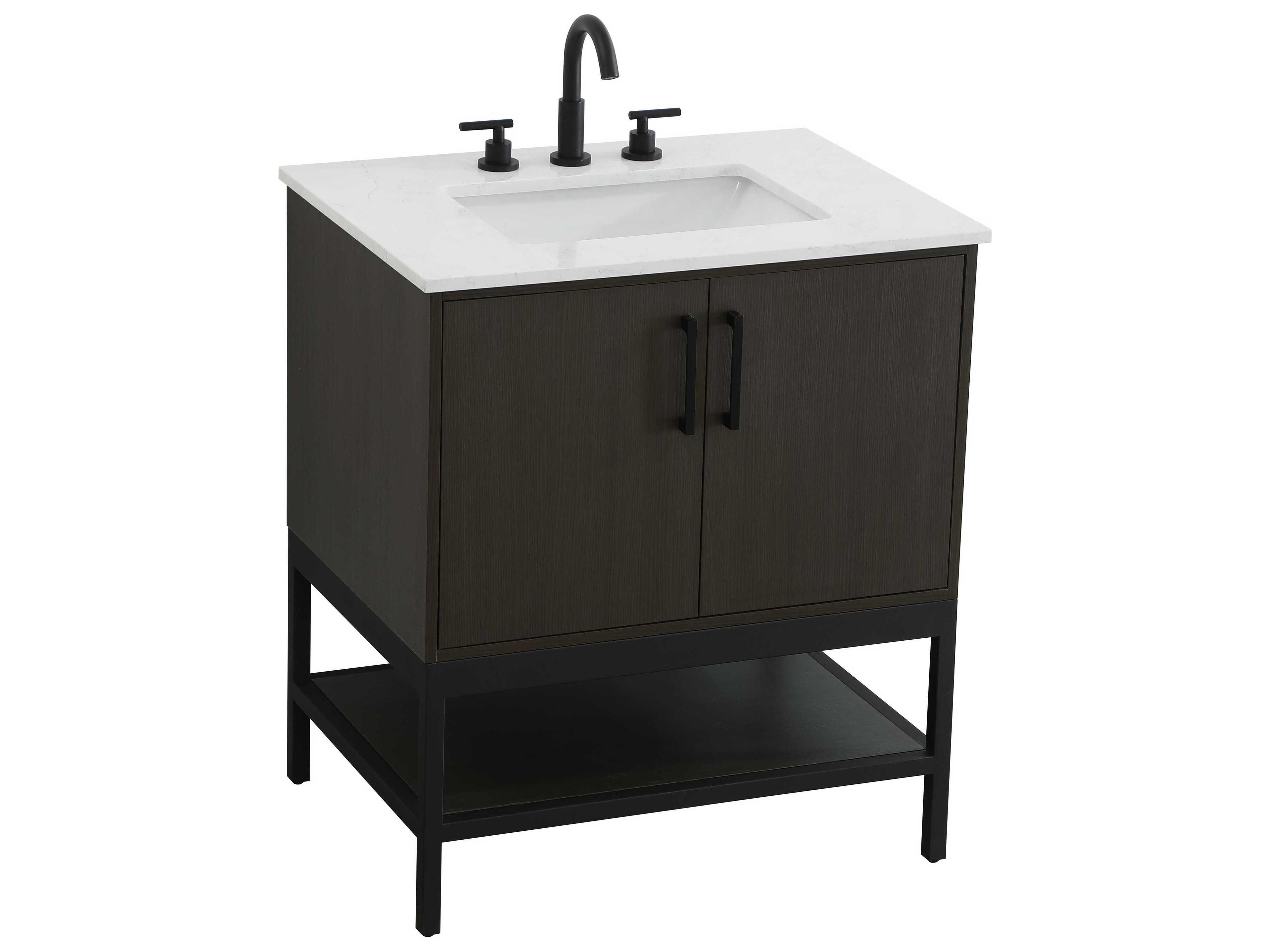 Elegant Lighting Lennox Mocha Brown 30" Vanity