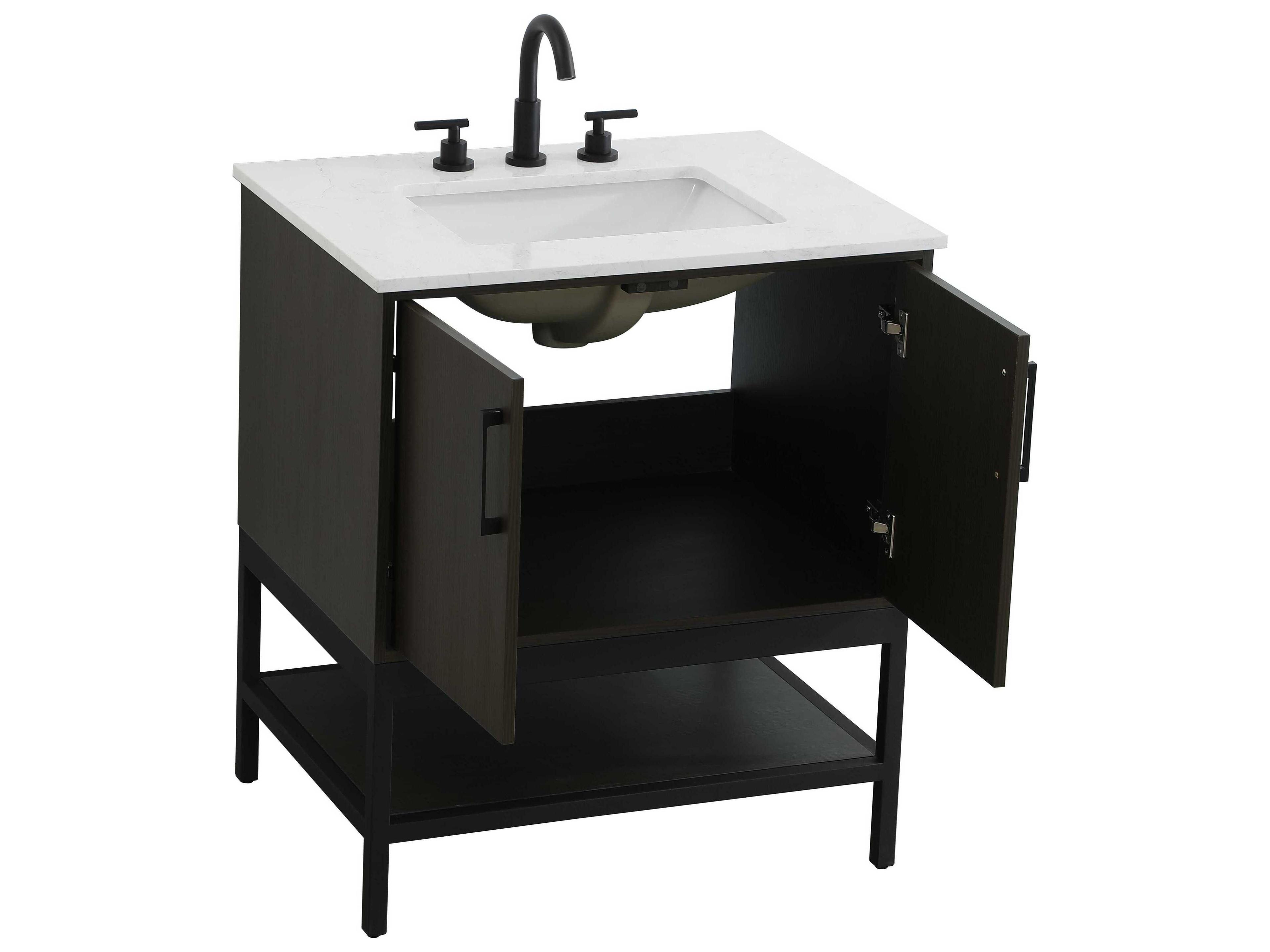 Elegant Lighting Lennox Mocha Brown 30" Vanity