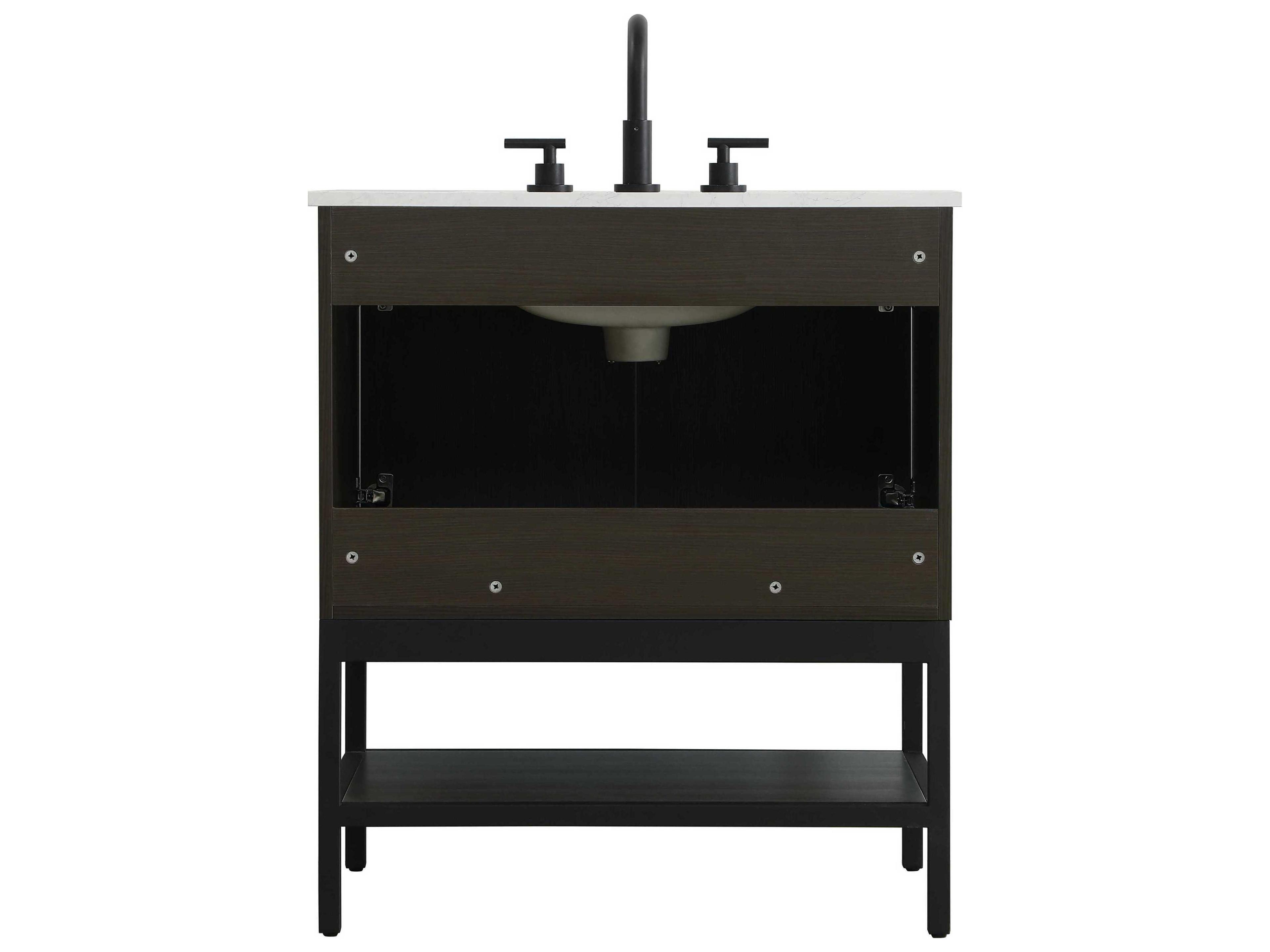 Elegant Lighting Lennox Mocha Brown 30" Vanity