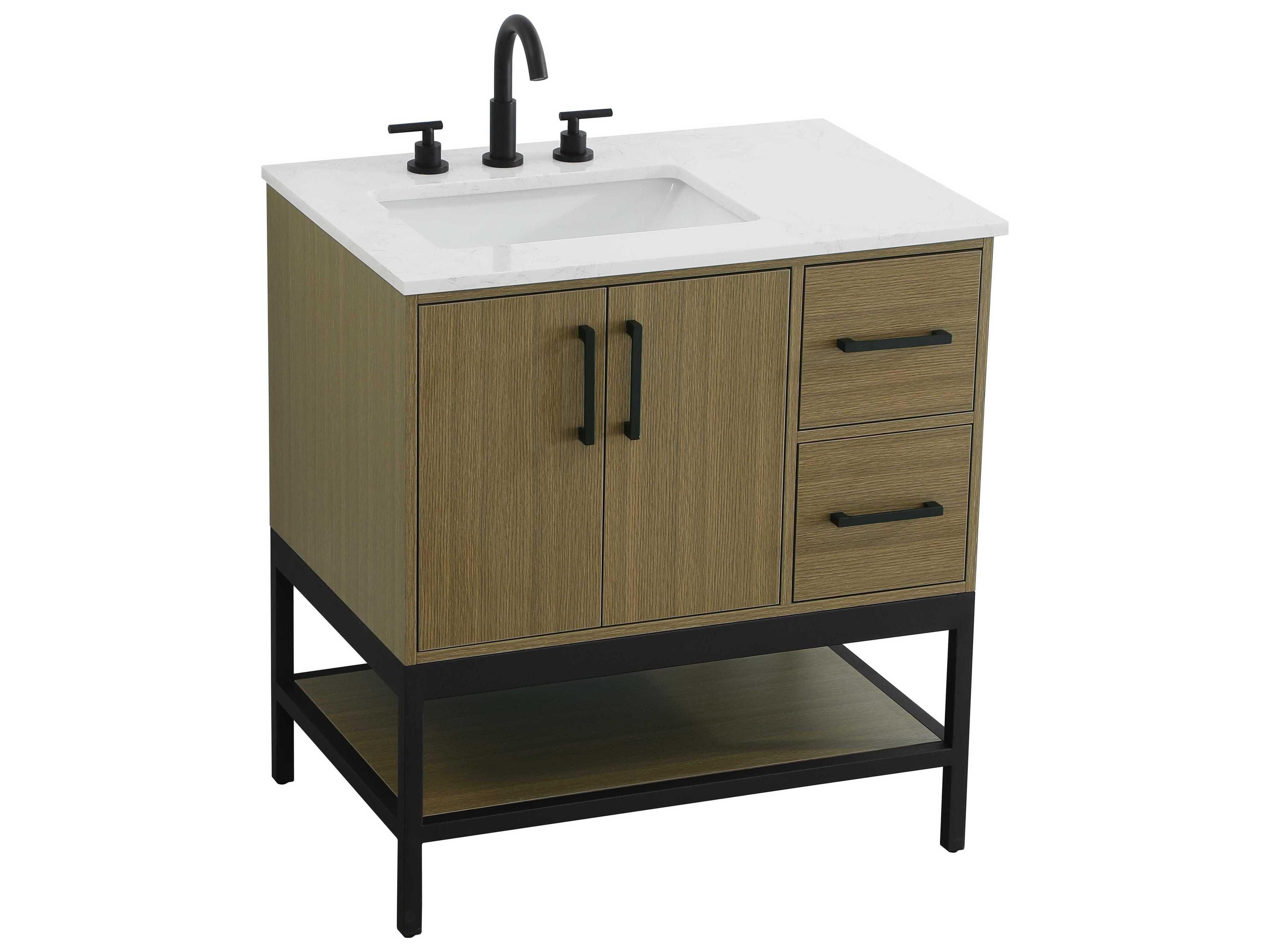 Elegant Lighting Lennox Chestnut Brown 32" Vanity