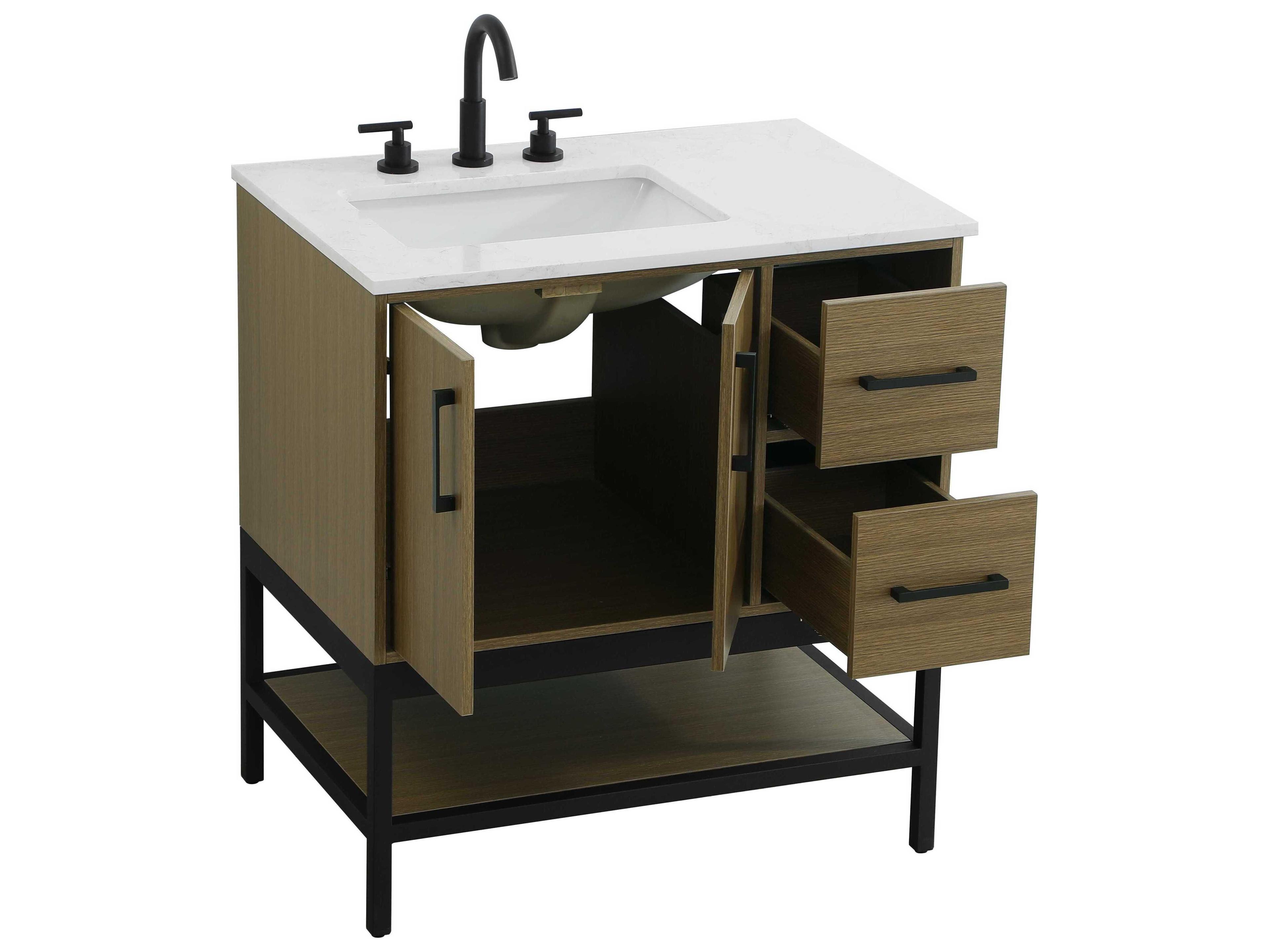 Elegant Lighting Lennox Chestnut Brown 32" Vanity