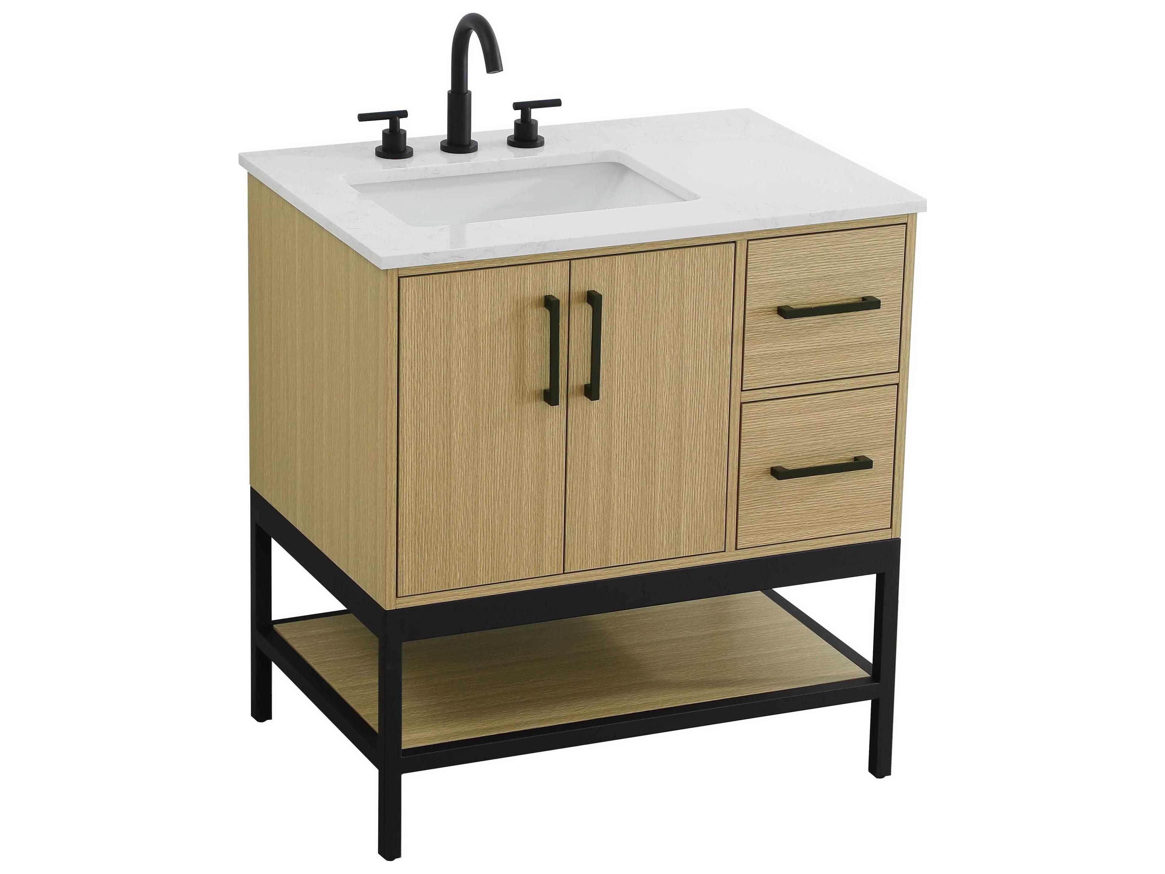 Elegant Lighting Lennox Honey Brown 32" Vanity